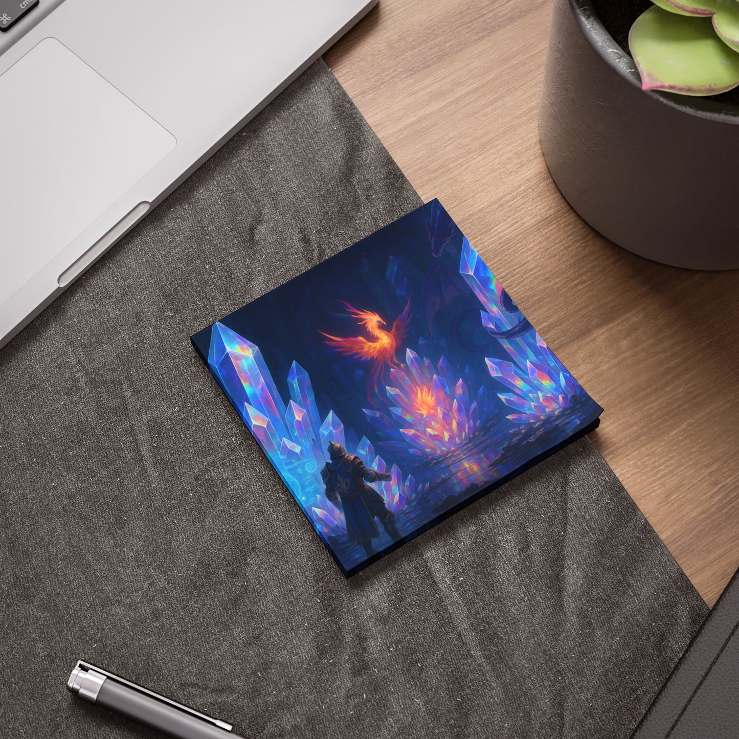 Fantasy Crystal-Themed Post-it® Note Pads, Sticky Notes, Office Supplies, Gift for Gamers, Fantasy Decor, Notepads for Organizing