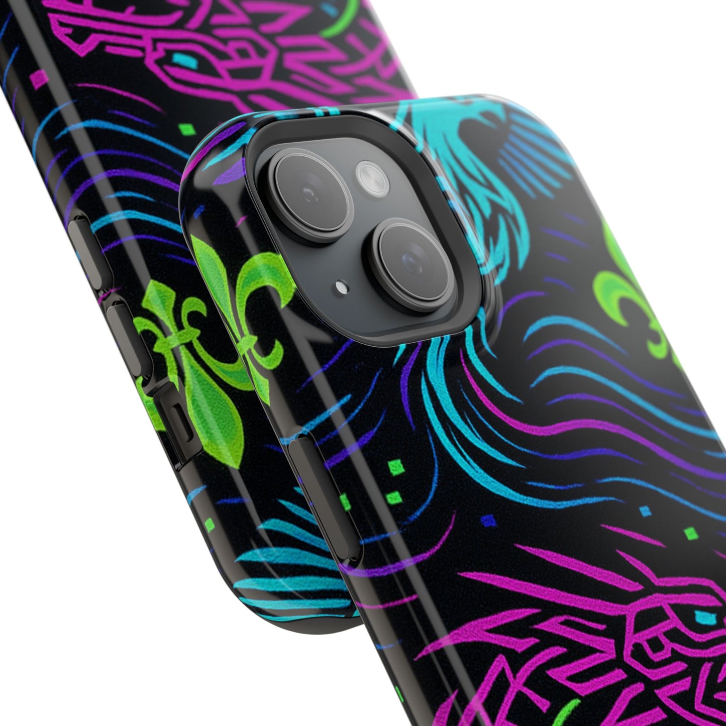 Dynamic Dragon Magnetic Phone Case | Colorful Floral Design | Gift for Gamers, Fantasy Lovers, Halloween, Unique Accessories