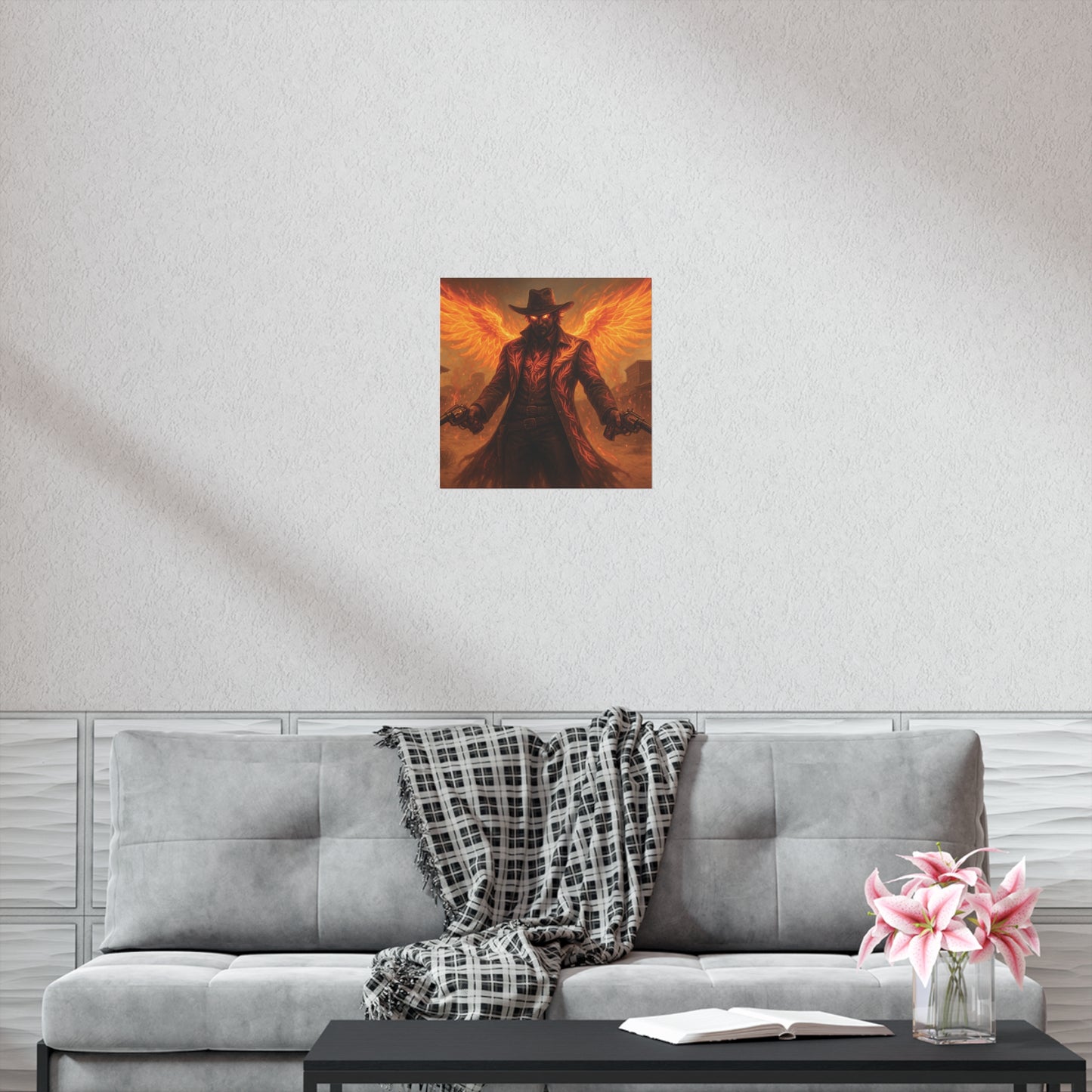 Fiery Angel Uncoated Poster, Wall Art Decor, Gothic Decor, Gift for Fantasy Lovers, Unique Home Decoration