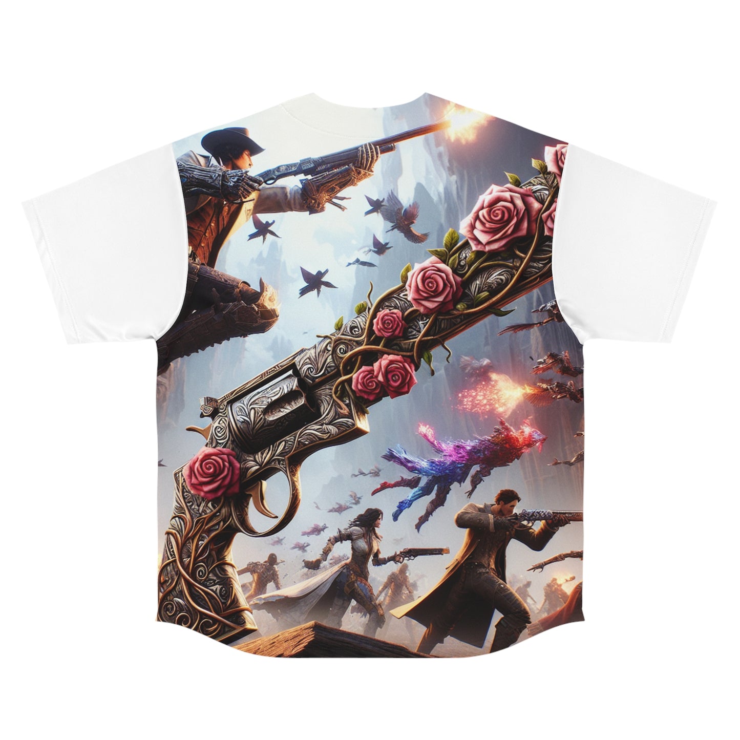 Epic Gaming Baseball Jersey - All Over Print Design for Gamers, Streetwear Fashion, Unique Sports Apparel
