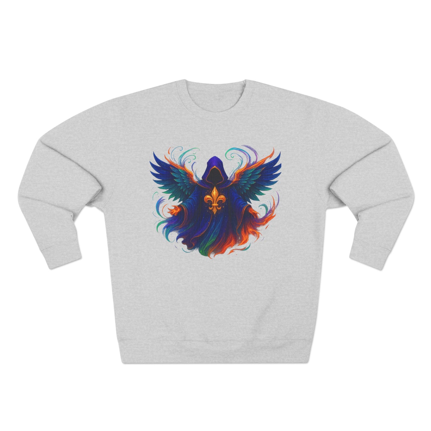 Mystical Angel Sweatshirt - Cozy Apparel, Unisex Crewneck, Spiritual Gift, Boho Style, Unique Graphic Design