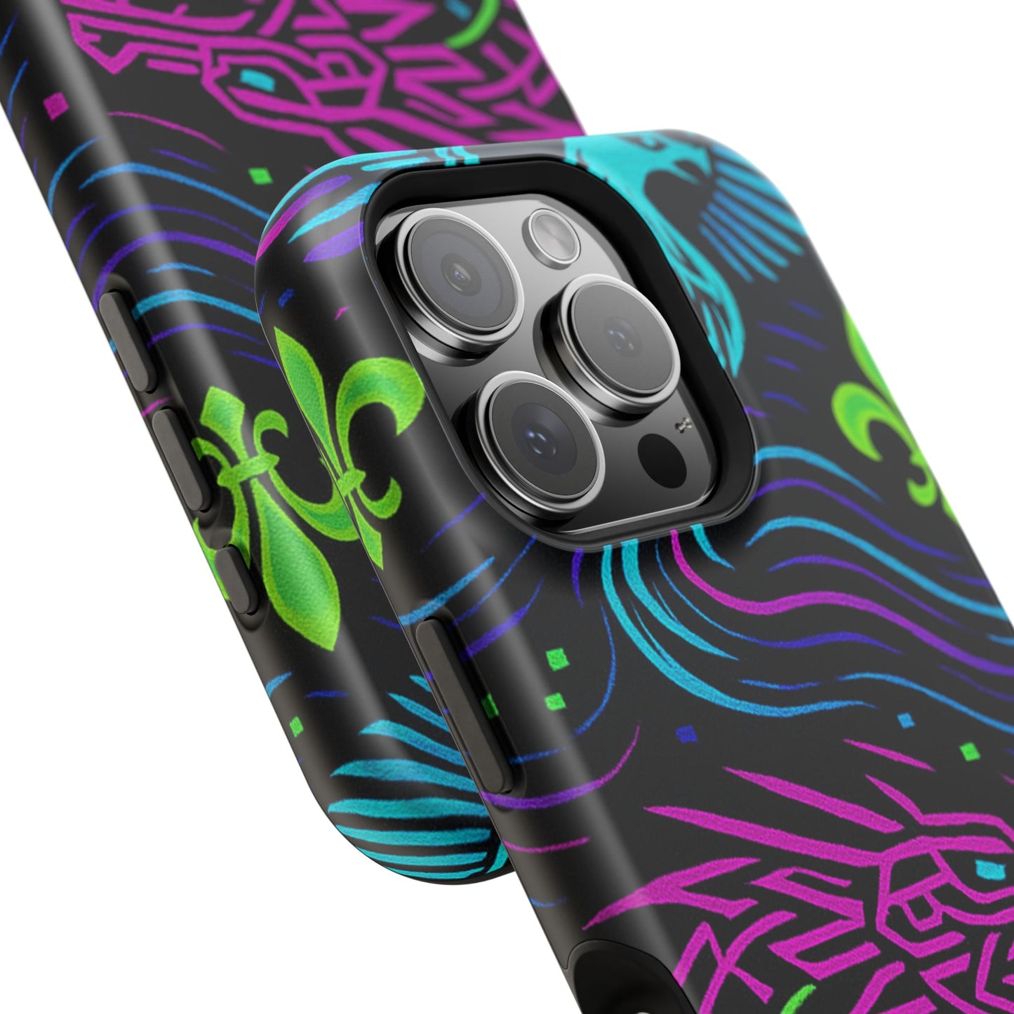 Dynamic Dragon Magnetic Phone Case | Colorful Floral Design | Gift for Gamers, Fantasy Lovers, Halloween, Unique Accessories