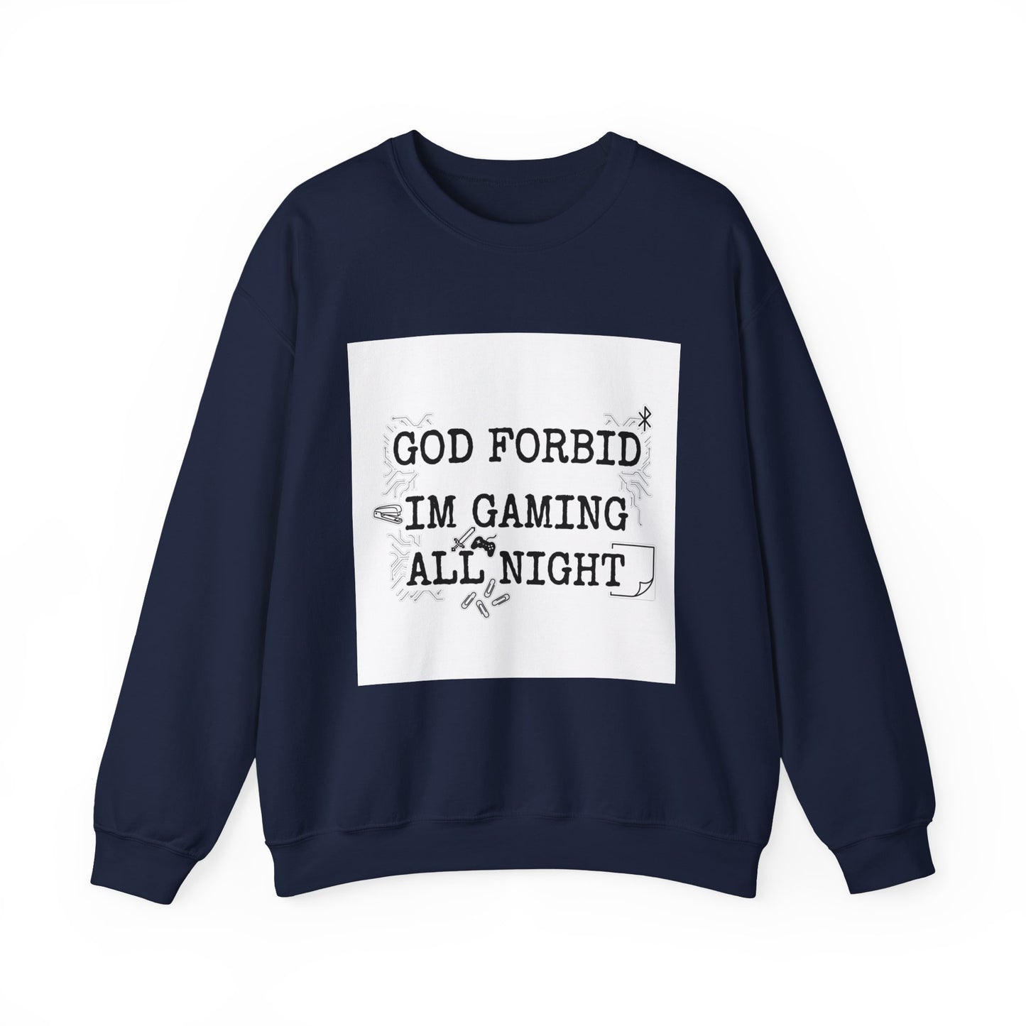 God Forbid I'm Gaming All Night Sweatshirt | sarcastic shirt, 90s aesthetic humor