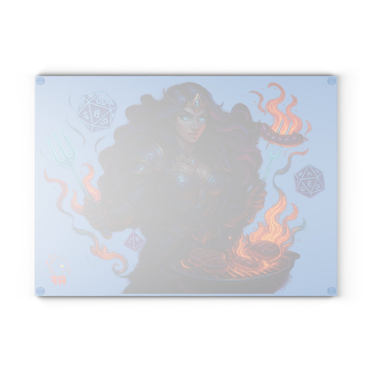 Fantasy Cook's Glass Cutting Board, Dungeons & Dragons Kitchen Decor, Gamer Gift, Unique Kitchen Gift, Cosplay Cooking Board, [...]