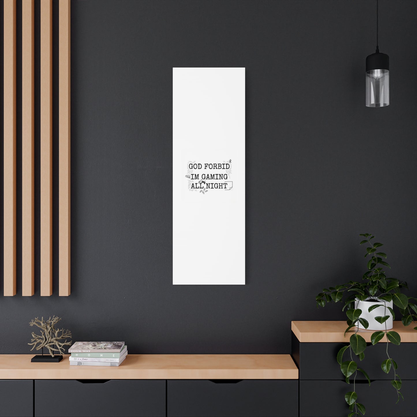 God Forbid I'm Gaming All Night Canvas | Sarcastic Office Humor, 90s Aesthetic