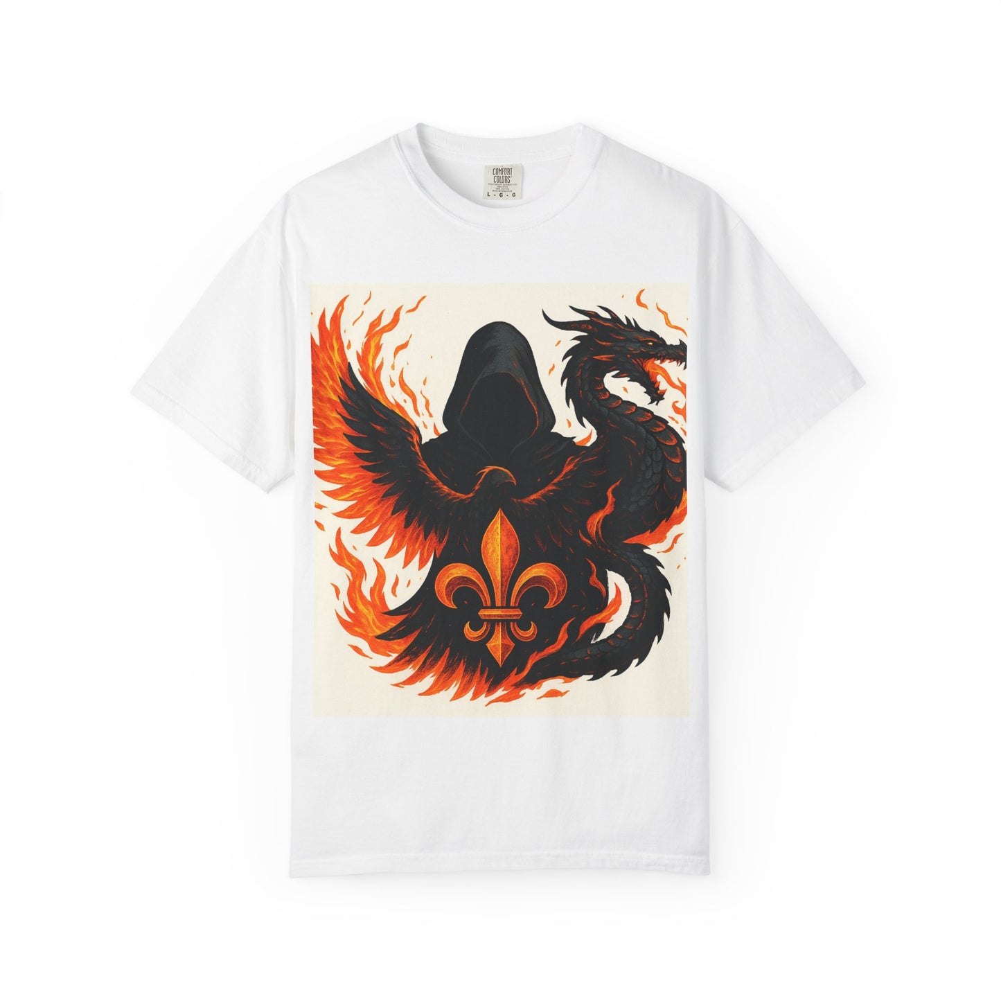 Bold Dragon and Phoenix Graphic Tee, Unisex T-Shirt for Fantasy Lovers, Unique Gift for Birthdays, Casual Wear, Graphic Shirt