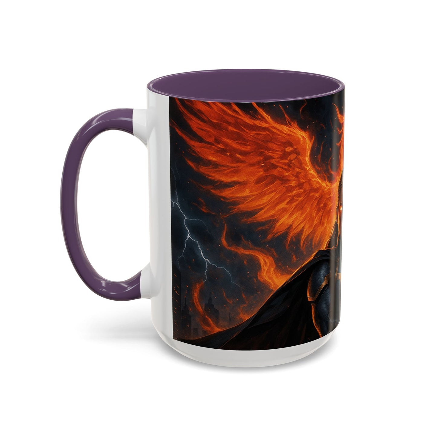 Mythical Phoenix Accent Coffee Mug, Fantasy Gift, Hot Beverage Cup, Cozy Home Decor, Unique Gift for Her