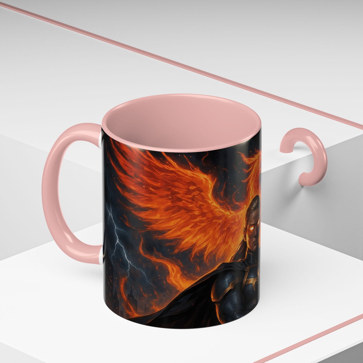 Mythical Phoenix Accent Coffee Mug, Fantasy Gift, Hot Beverage Cup, Cozy Home Decor, Unique Gift for Her