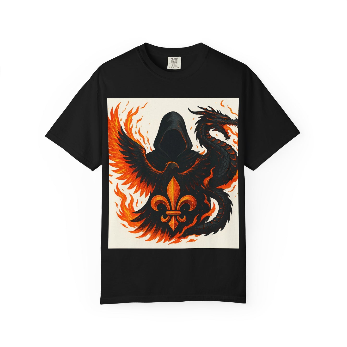 Bold Dragon and Phoenix Graphic Tee, Unisex T-Shirt for Fantasy Lovers, Unique Gift for Birthdays, Casual Wear, Graphic Shirt