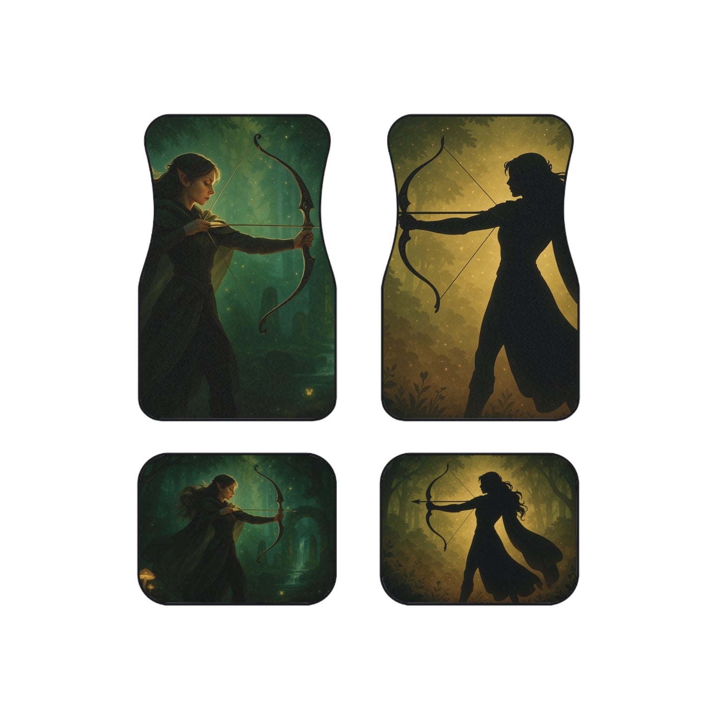 Enchanting Car Mats Set | Fantasy Car Floor Mats for Adventure Lovers, Unique Gift for Gamers, Stylish Vehicle Decor, Elf Design, [...]