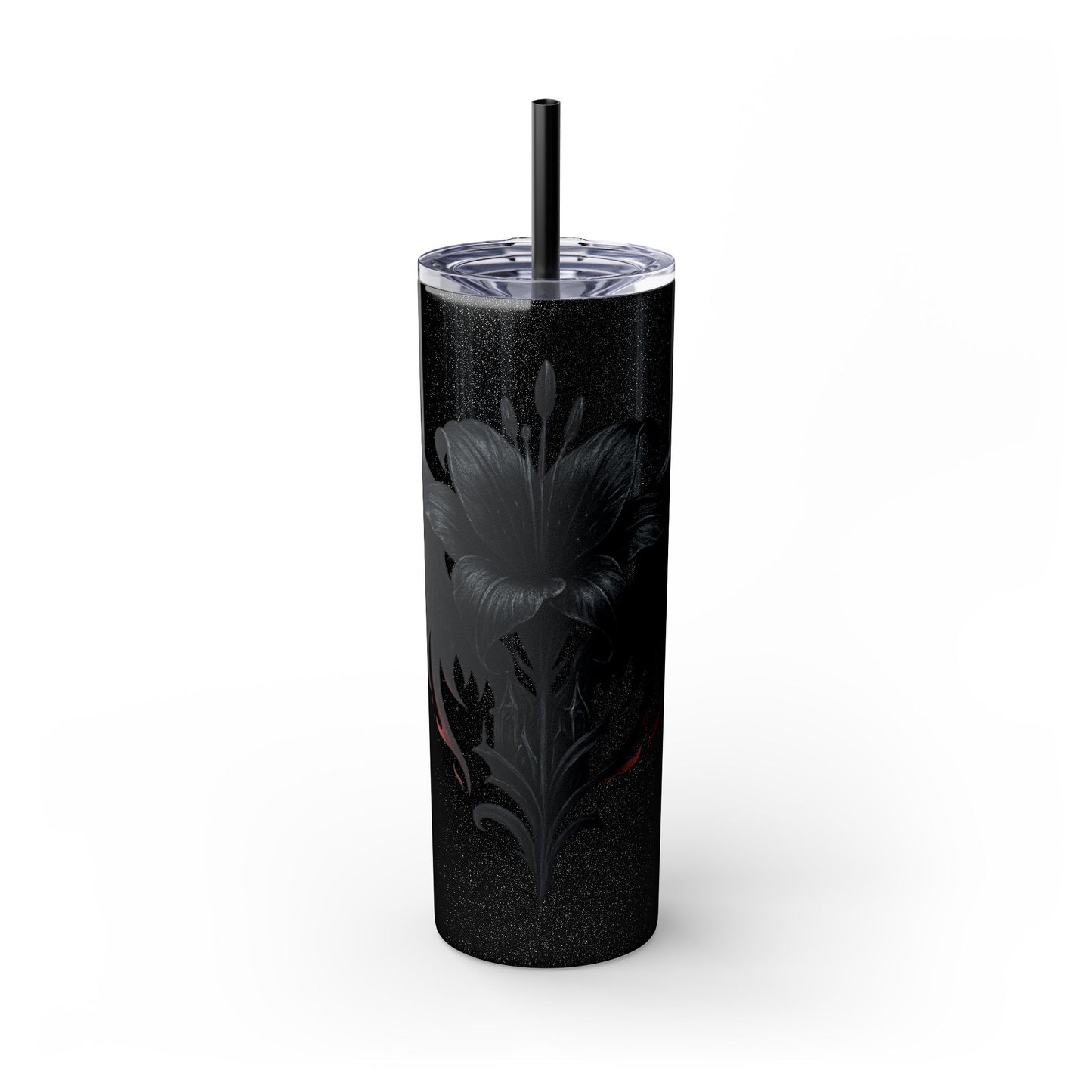 Elegant Black Floral Skinny Tumbler with Straw | Stylish Drinkware | Gift for Her, Travel Mug, Coffee Cup, Stylish Water Bottle, [...]
