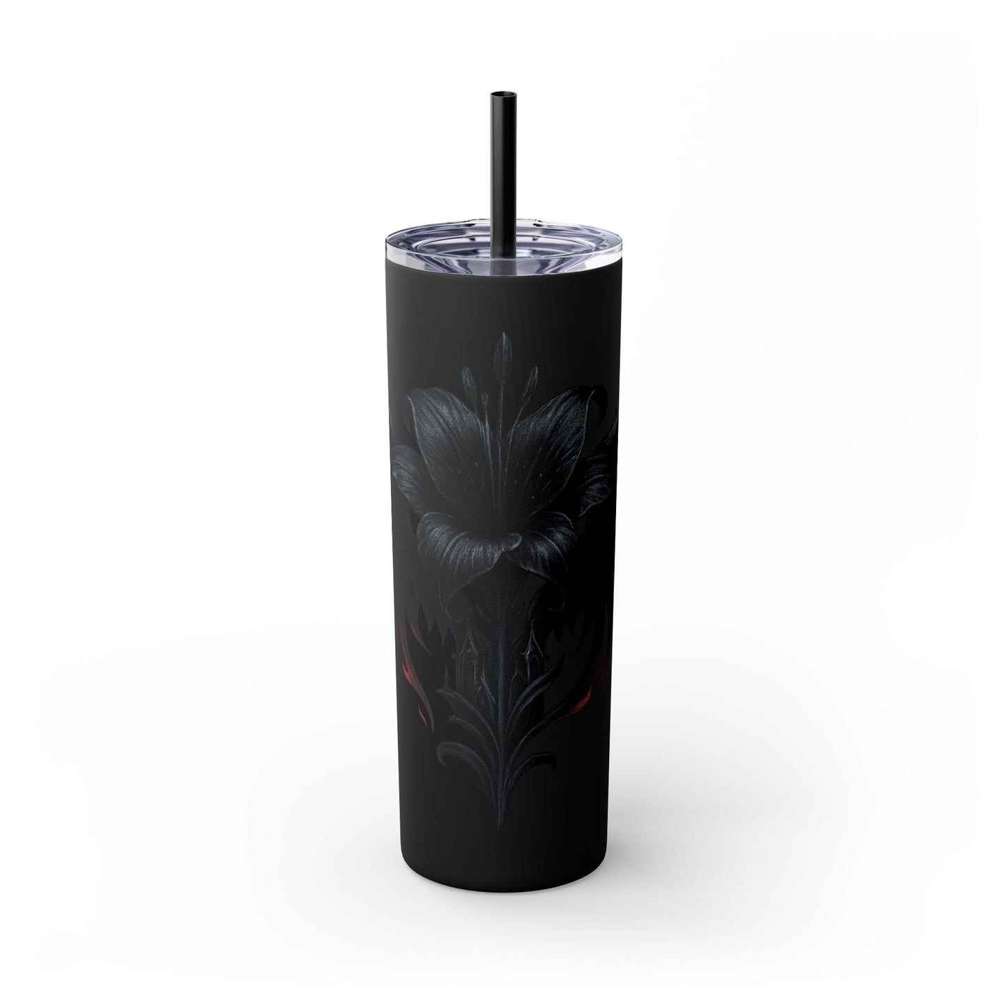Elegant Black Floral Skinny Tumbler with Straw | Stylish Drinkware | Gift for Her, Travel Mug, Coffee Cup, Stylish Water Bottle, [...]