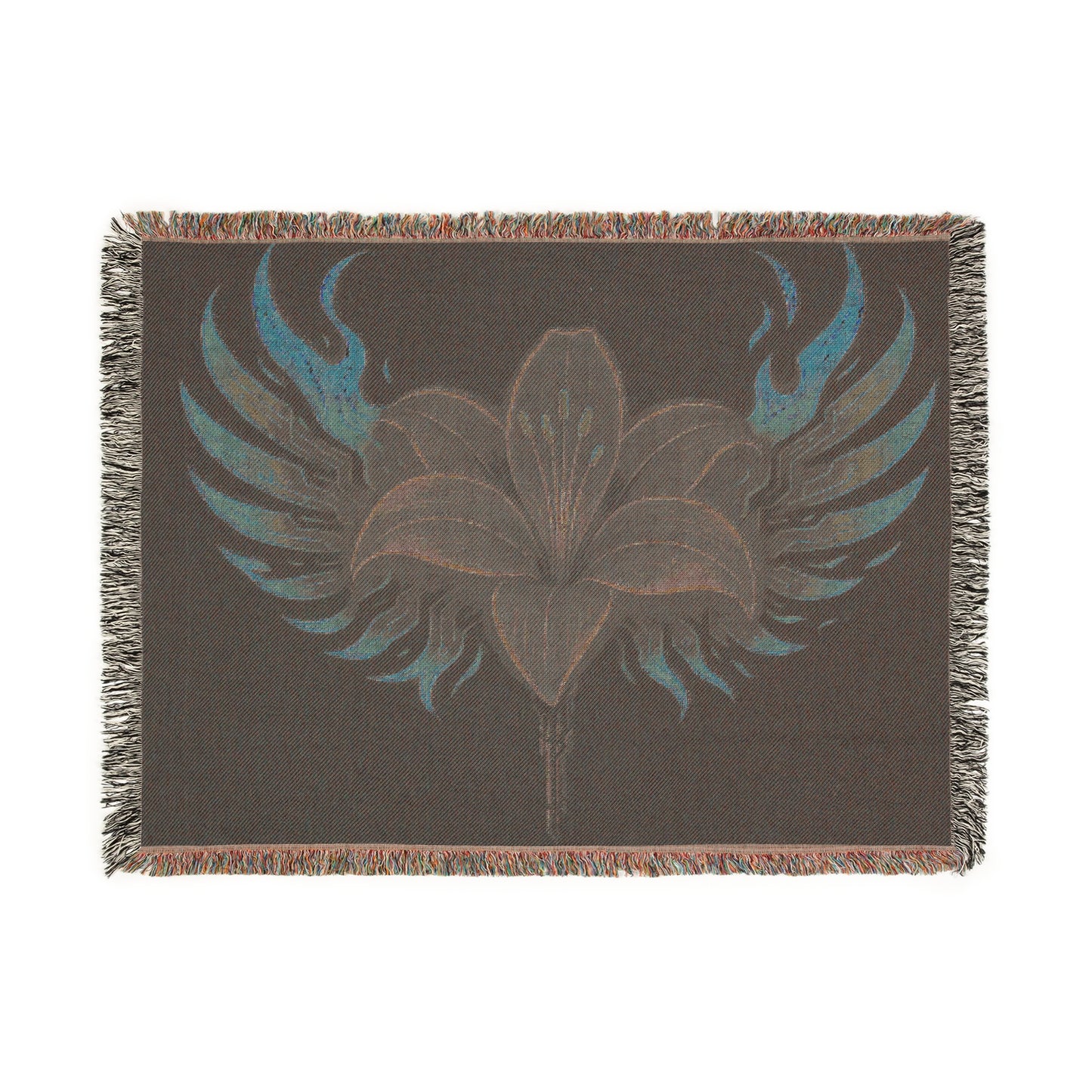 Artistic Woven Blanket with Floral Design, Cozy Home Decor for All Occasions, Perfect for Relaxing, Gifts for Housewarming, Bohemian Throws