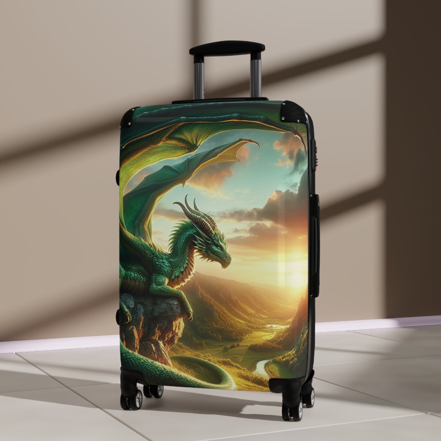 Dragon Design Suitcase – Fantasy Travel Luggage, Adventure Gear, Unique Gift for Travelers, Fantasy Art Bag, Fun Travel Accessory
