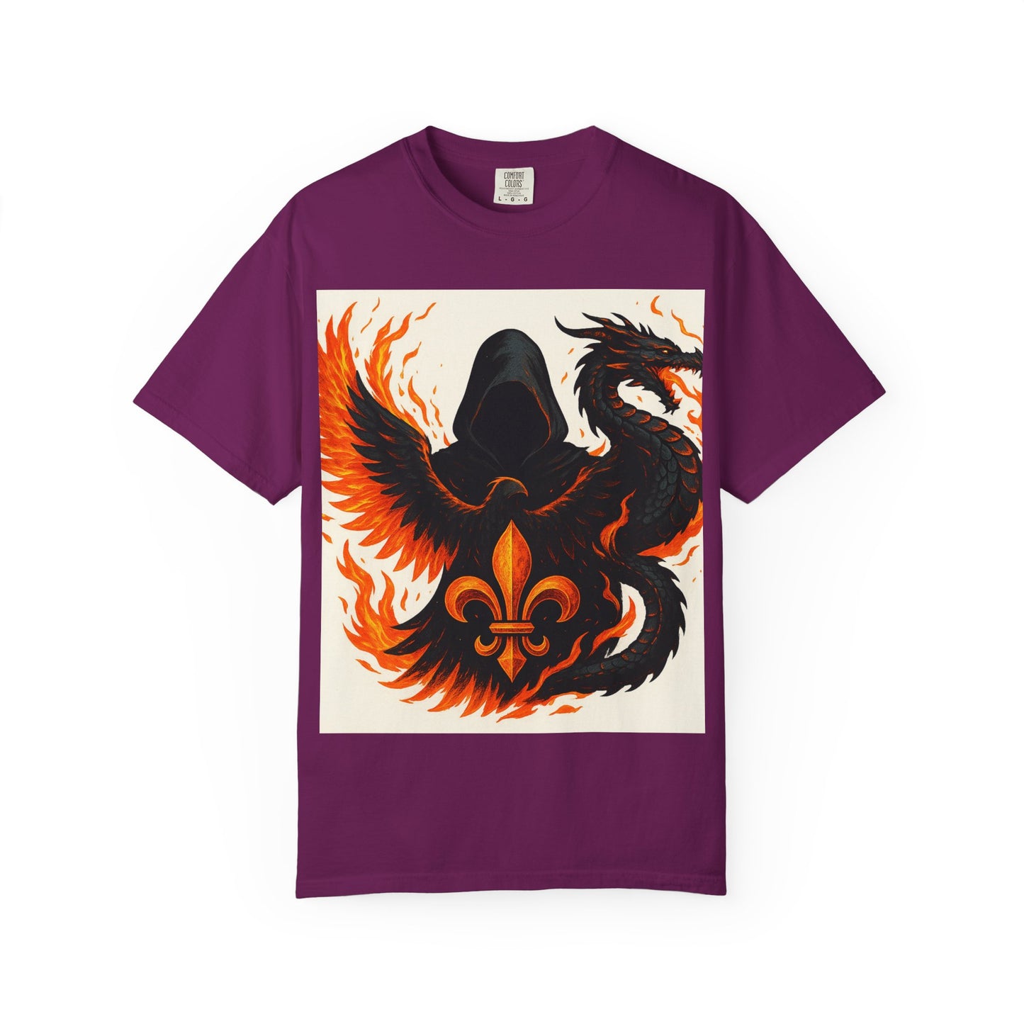 Bold Dragon and Phoenix Graphic Tee, Unisex T-Shirt for Fantasy Lovers, Unique Gift for Birthdays, Casual Wear, Graphic Shirt
