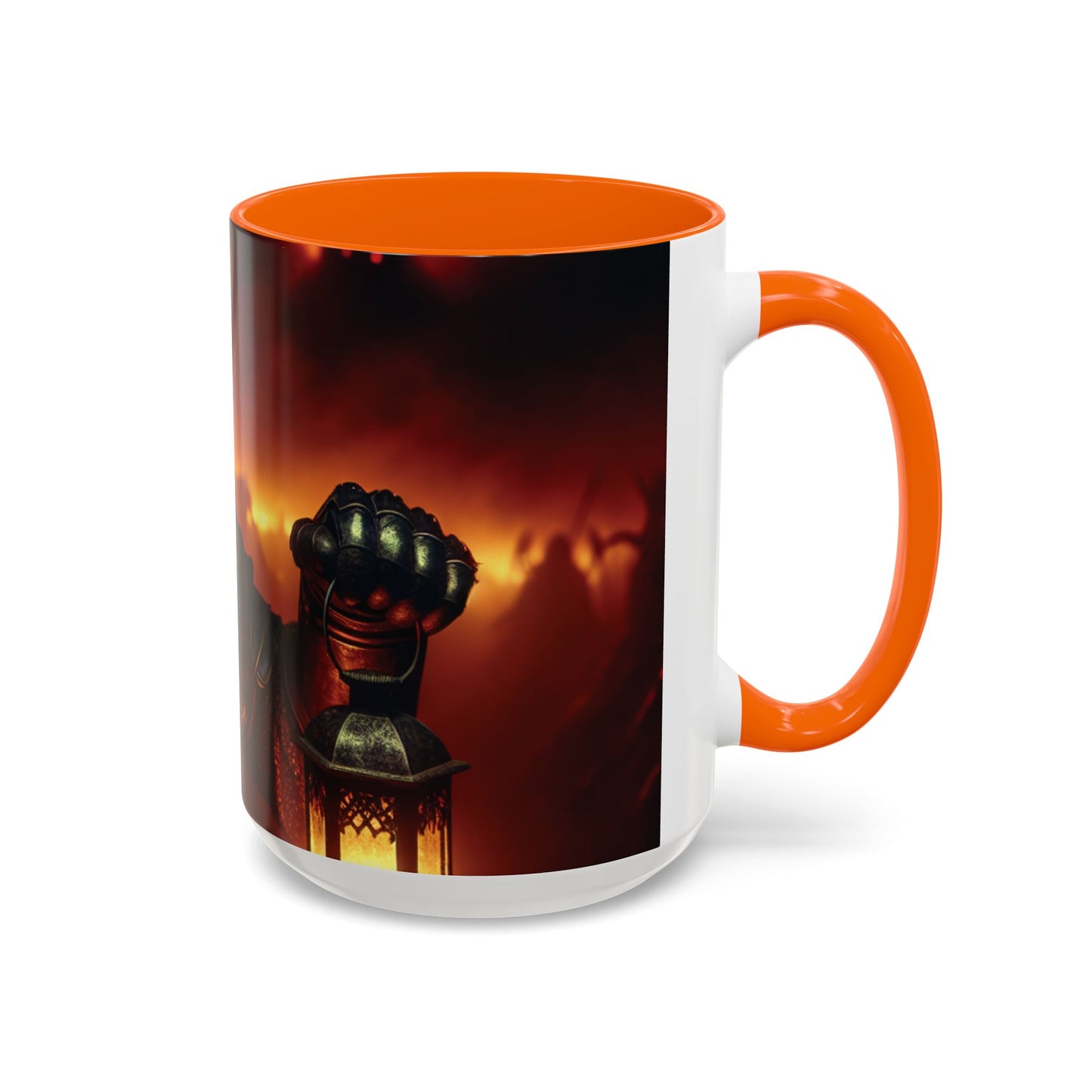 Fierce Knight Accent Coffee Mug | Unique Gift for Fantasy Lovers, Dark Aesthetic Decor, Gamer Essentials, Office Cup, Medieval Art