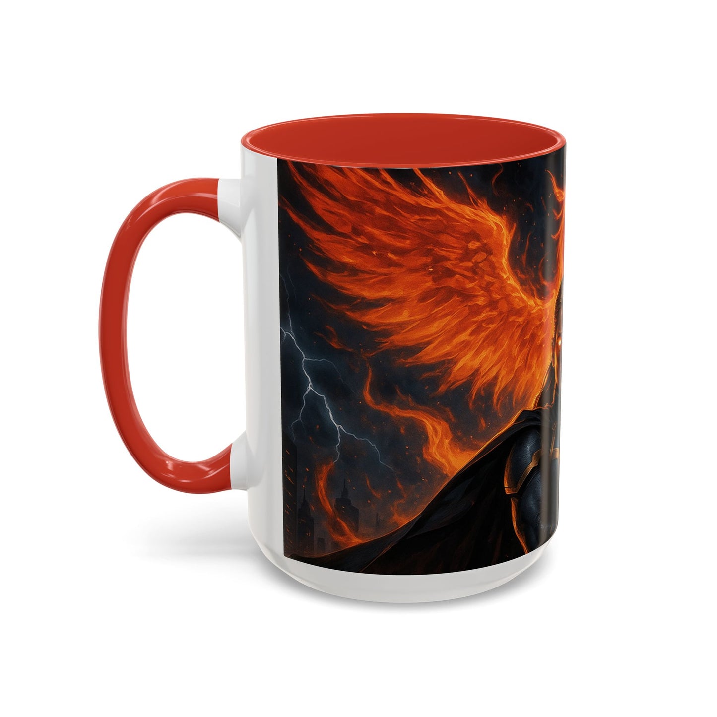 Mythical Phoenix Accent Coffee Mug, Fantasy Gift, Hot Beverage Cup, Cozy Home Decor, Unique Gift for Her
