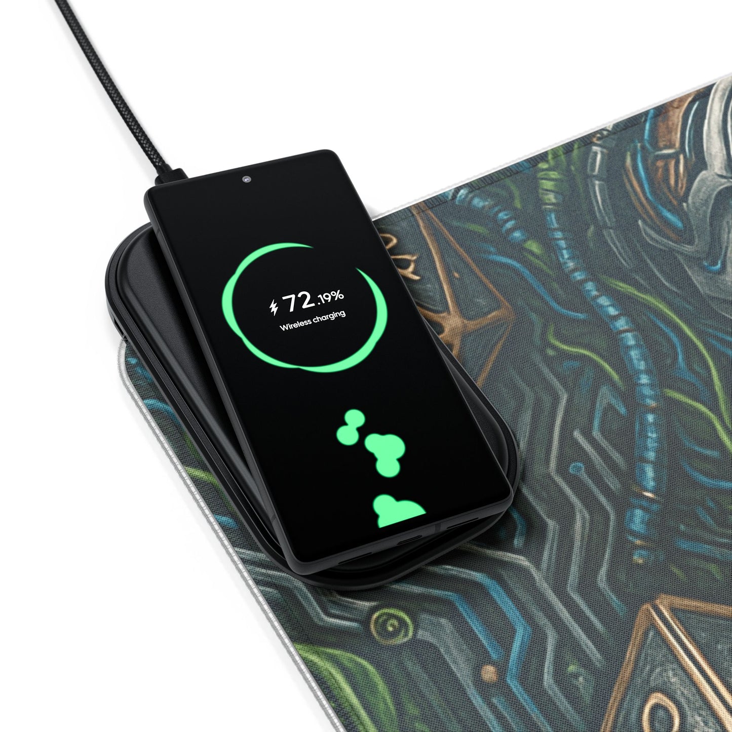 LED Gaming Mouse Pad - Futuristic Design with Wireless Charging, Desk Decor, Gamer Accessories, Gaming Setup, Gift for Gamers, Tech [...]