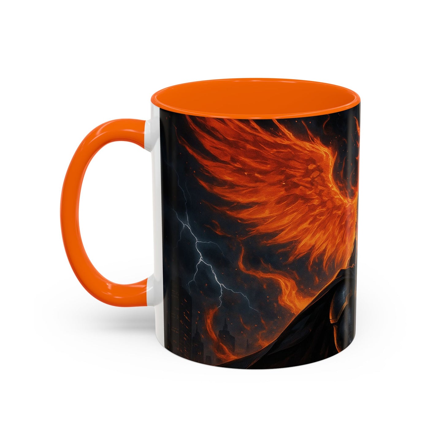 Mythical Phoenix Accent Coffee Mug, Fantasy Gift, Hot Beverage Cup, Cozy Home Decor, Unique Gift for Her