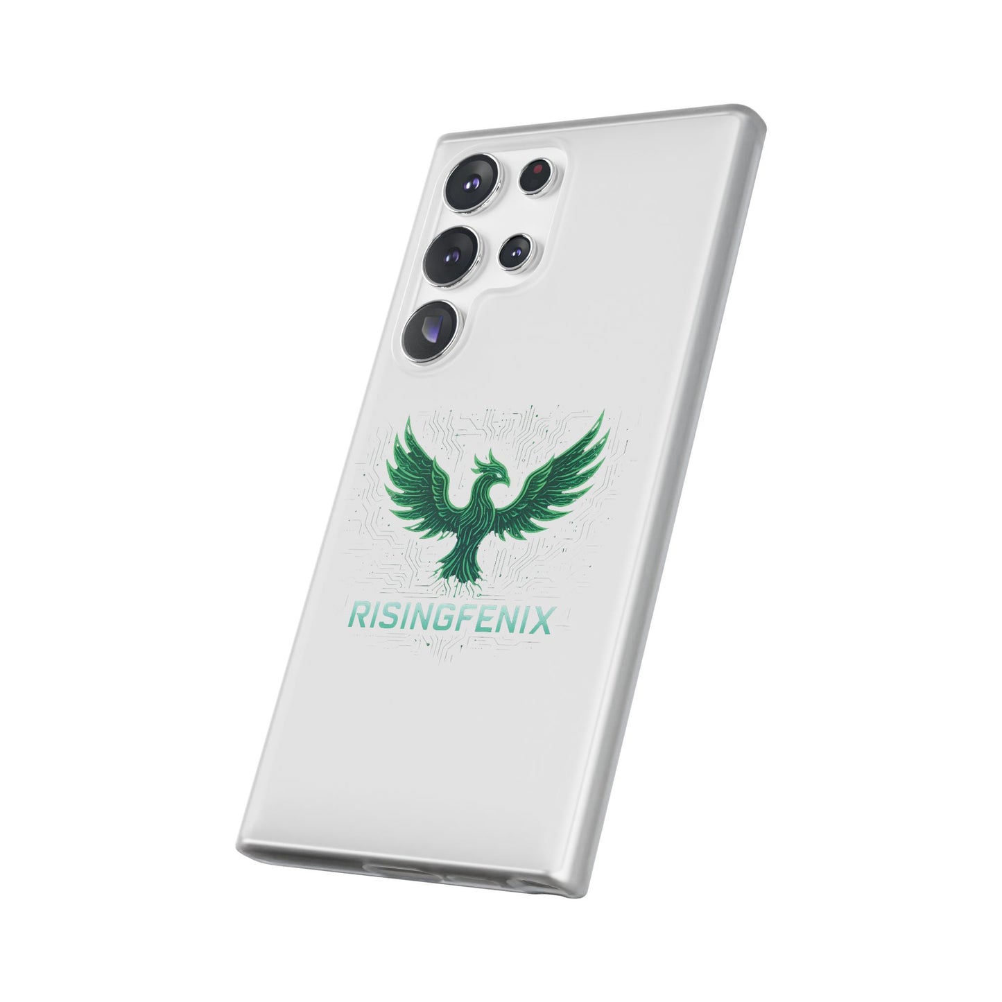 Phoenix Rising Flexi Case, Stylish Phone Cover, Trendy Tech Accessory, Gift for Tech Lovers, Unique Protector