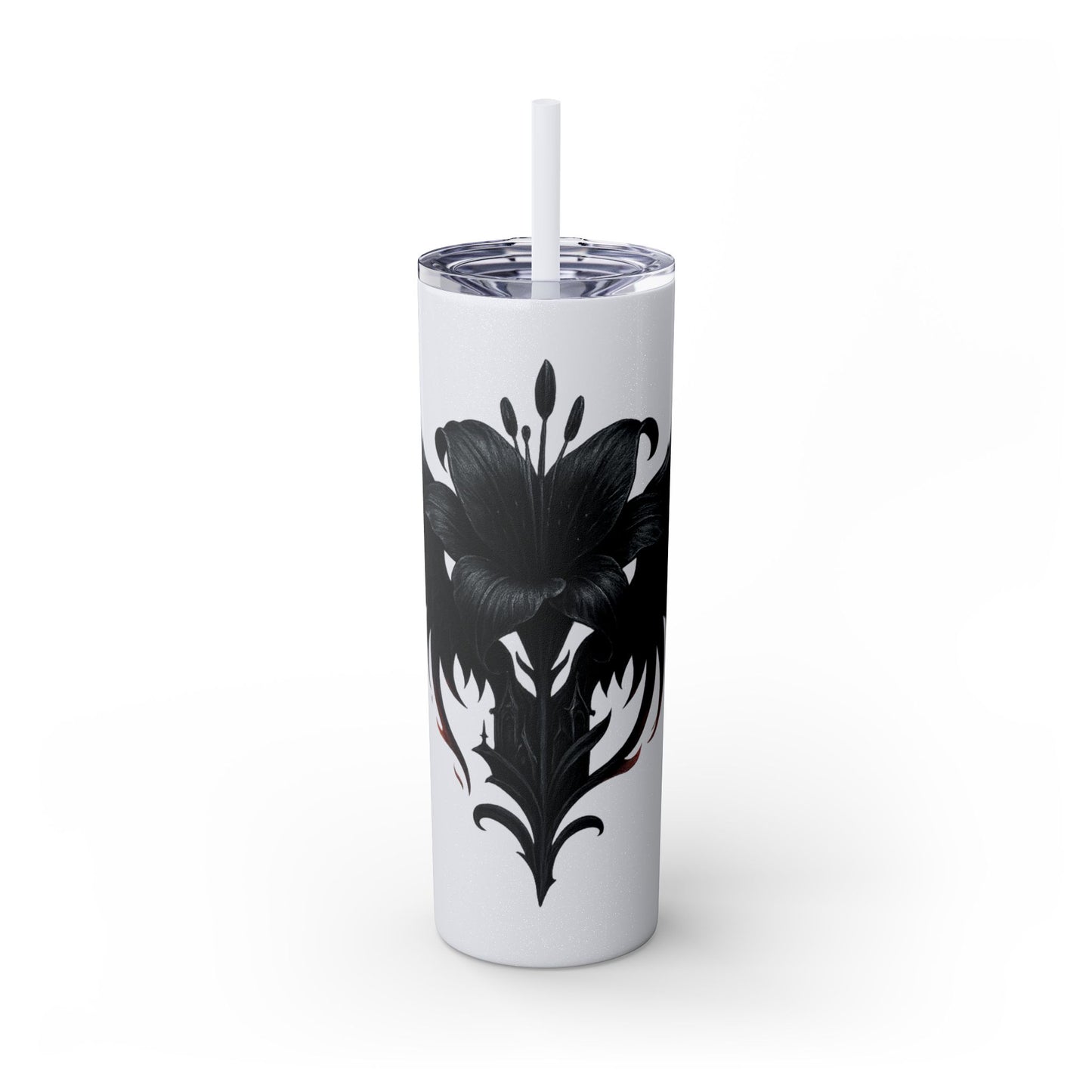 Elegant Black Floral Skinny Tumbler with Straw | Stylish Drinkware | Gift for Her, Travel Mug, Coffee Cup, Stylish Water Bottle, [...]