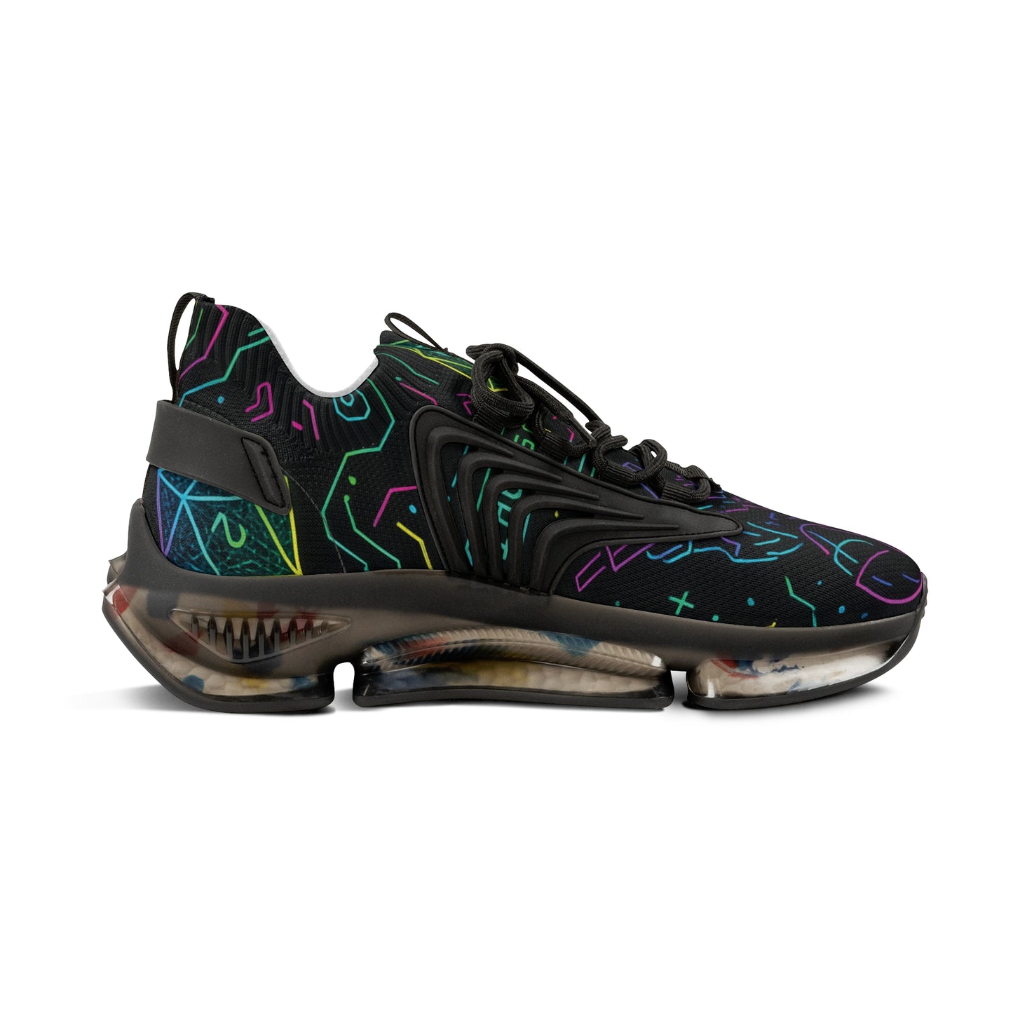 Vibrant Men's Mesh Sneakers | Trendy Sports Footwear, Casual Kicks, Unique Sneakers, Gift for Him, Fashionable Running Shoes