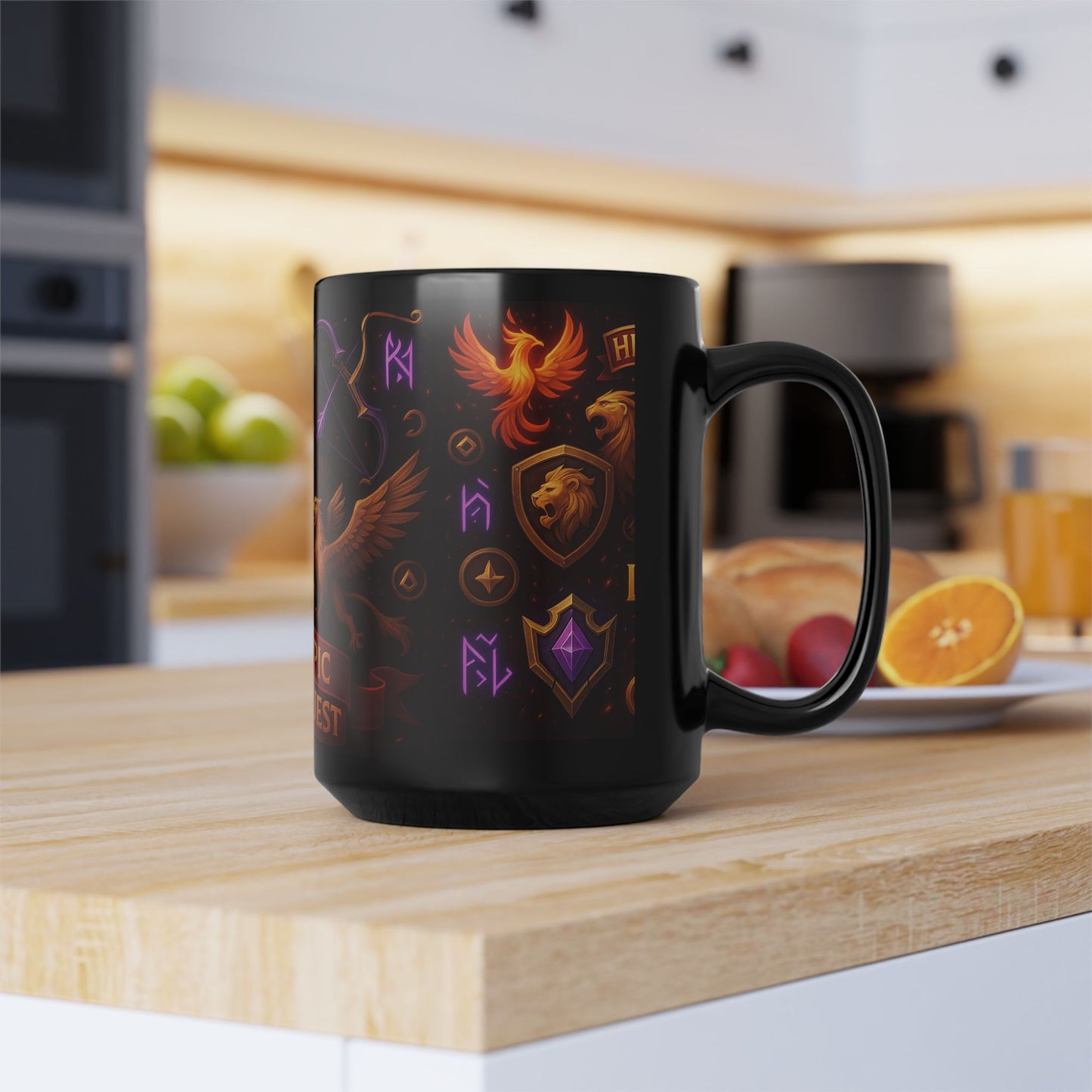 Epic Quest Gamer Mug, Fantasy Coffee Cup, Level Up Drinkware, Dungeons & Dragons Gift, Role-Playing Game Mug
