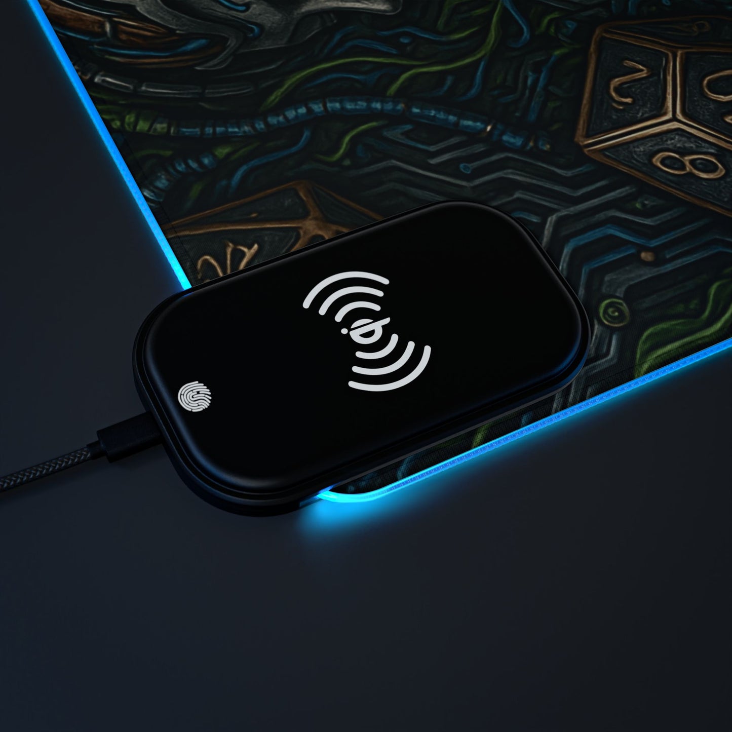 LED Gaming Mouse Pad - Futuristic Design with Wireless Charging, Desk Decor, Gamer Accessories, Gaming Setup, Gift for Gamers, Tech [...]