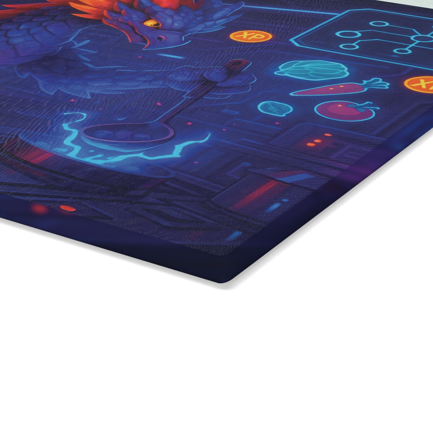 Fantasy Dragon Glass Cutting Board | Unique Kitchen Decor, Gamer Gift, Cooking Accessory, Housewarming Present, D&D Themed Kitchenware