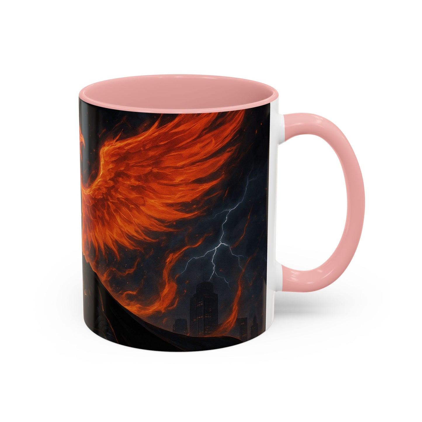 Mythical Phoenix Accent Coffee Mug, Fantasy Gift, Hot Beverage Cup, Cozy Home Decor, Unique Gift for Her