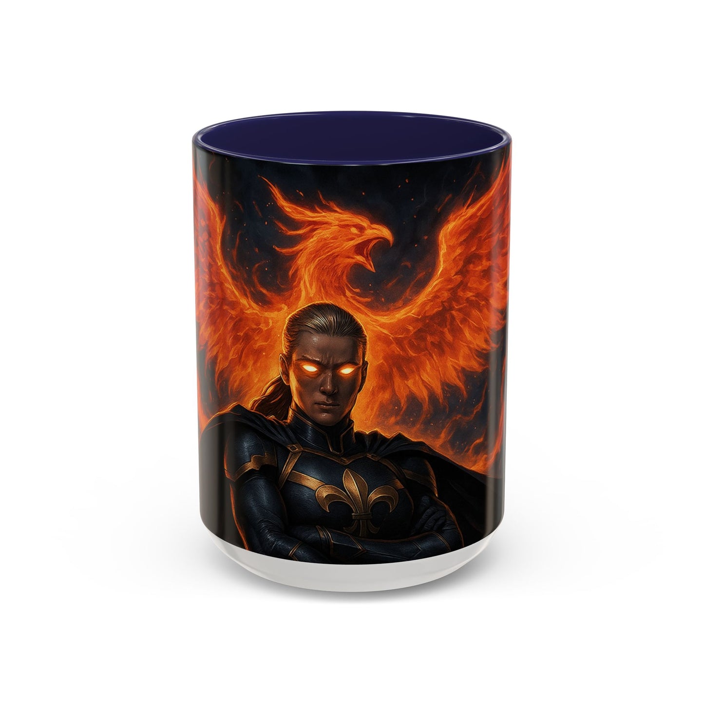 Mythical Phoenix Accent Coffee Mug, Fantasy Gift, Hot Beverage Cup, Cozy Home Decor, Unique Gift for Her