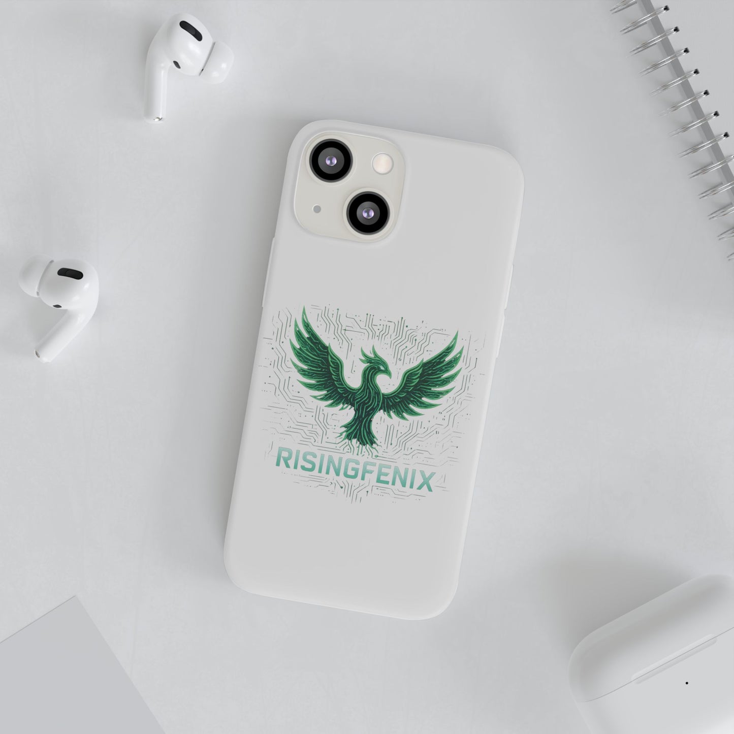 Phoenix Rising Flexi Case, Stylish Phone Cover, Trendy Tech Accessory, Gift for Tech Lovers, Unique Protector