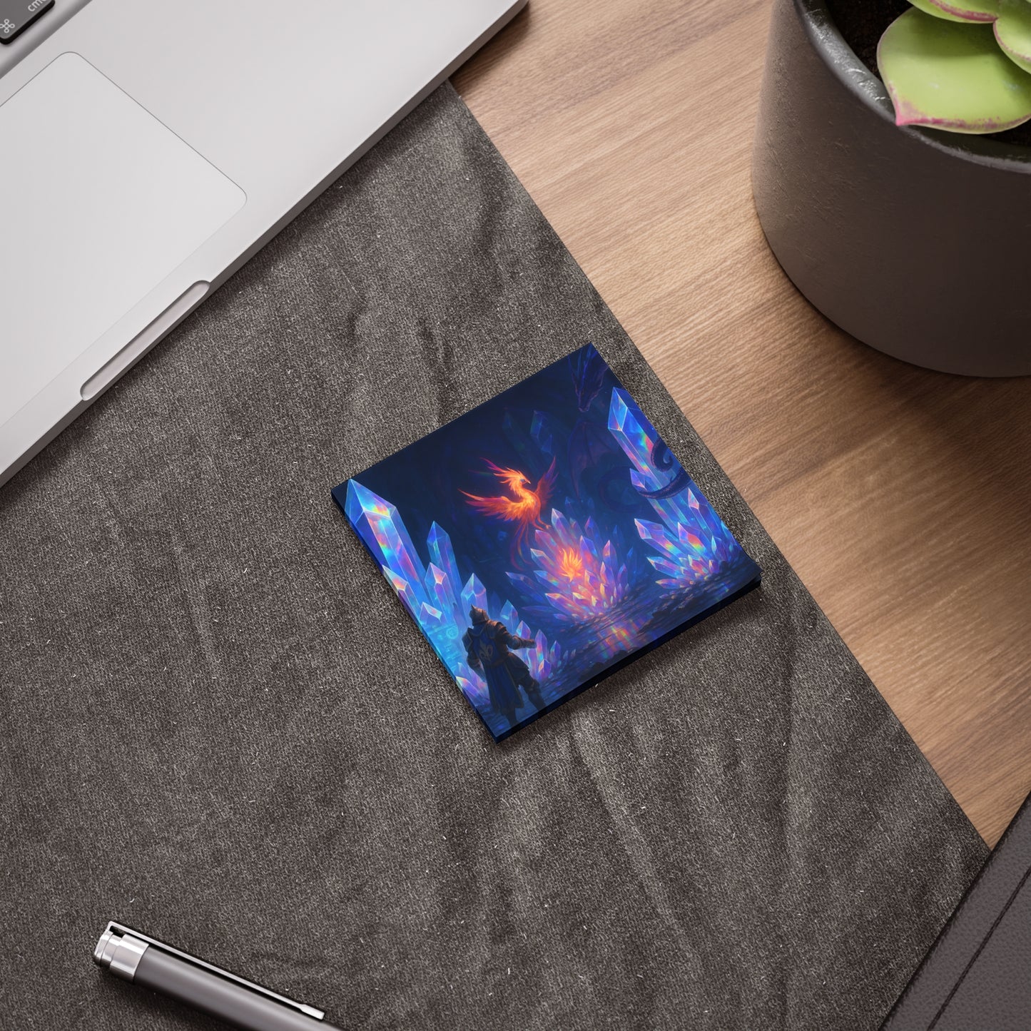Fantasy Crystal-Themed Post-it® Note Pads, Sticky Notes, Office Supplies, Gift for Gamers, Fantasy Decor, Notepads for Organizing