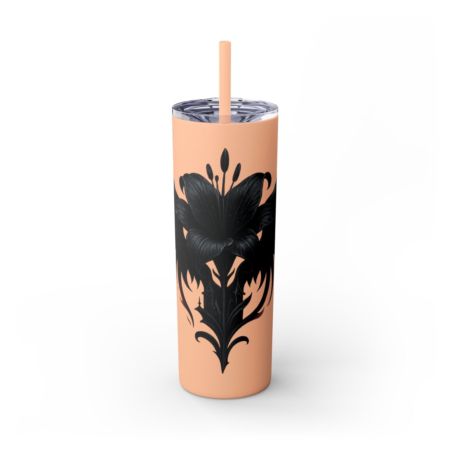 Elegant Black Floral Skinny Tumbler with Straw | Stylish Drinkware | Gift for Her, Travel Mug, Coffee Cup, Stylish Water Bottle, [...]