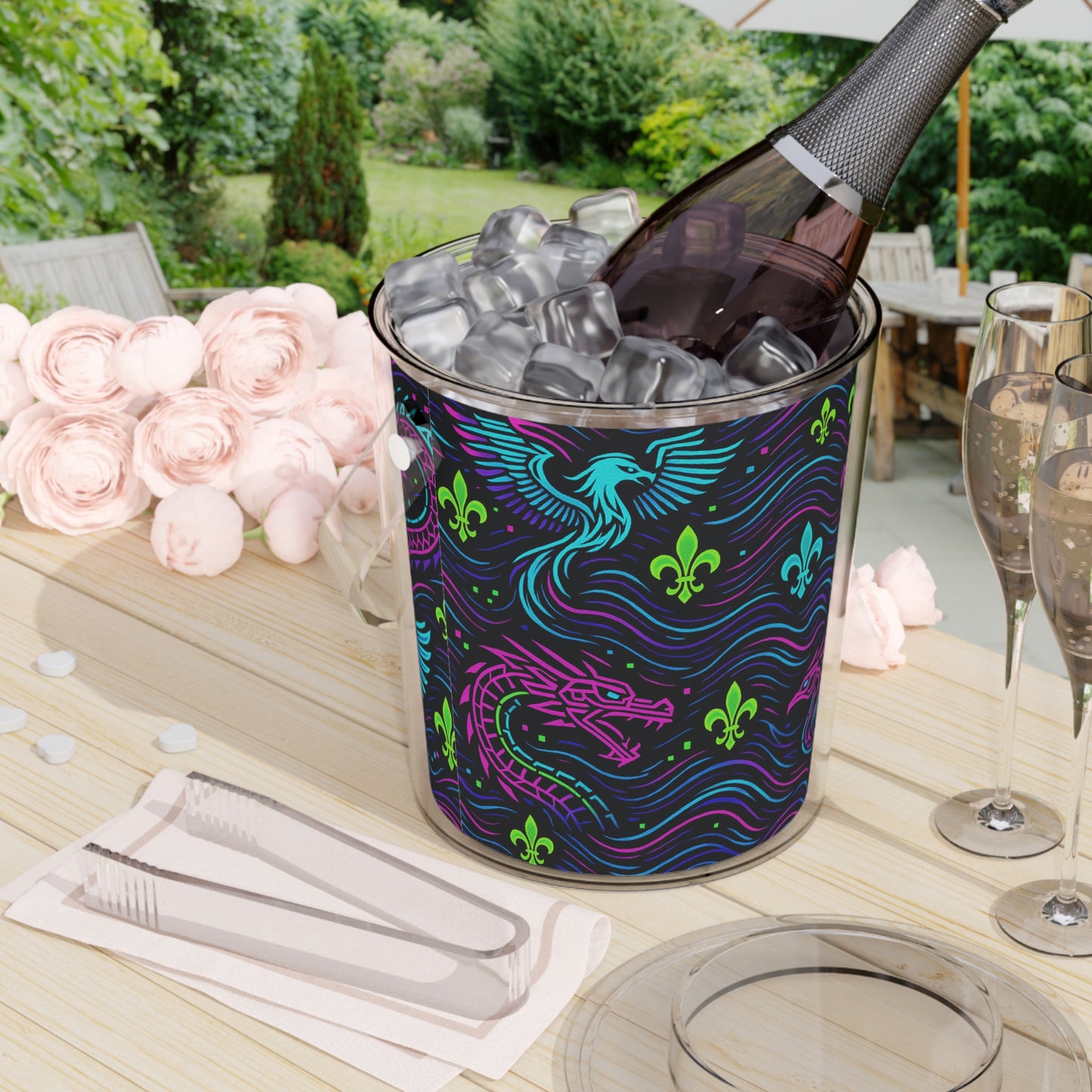 Vibrant Dragon Ice Bucket, Cocktail Cooler for Parties, Fun Summer Gatherings, Fantasy-Themed Weddings, Chilling Drinks