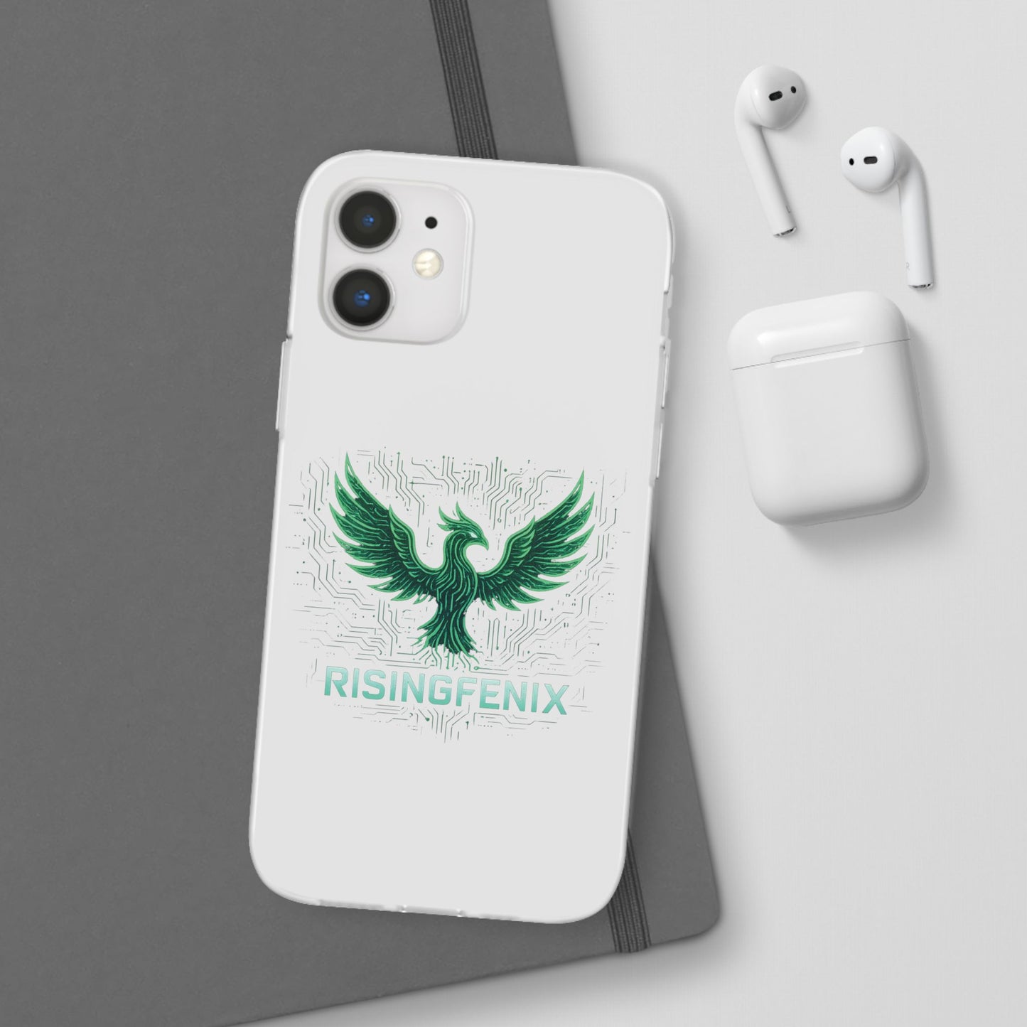 Phoenix Rising Flexi Case, Stylish Phone Cover, Trendy Tech Accessory, Gift for Tech Lovers, Unique Protector
