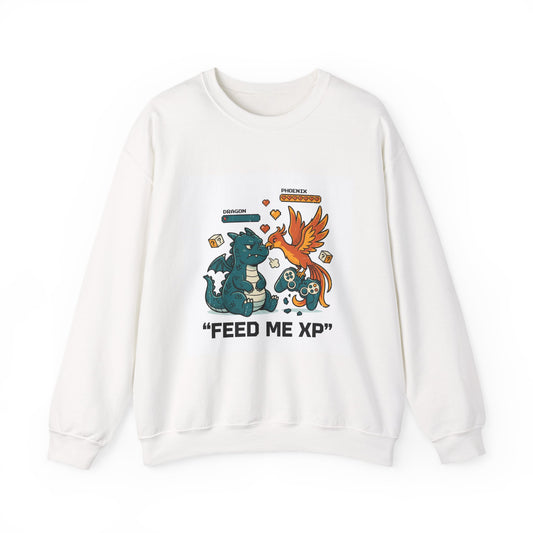 Feed Me XP Crewneck Sweatshirt | Crash Out meme, neon streetwear