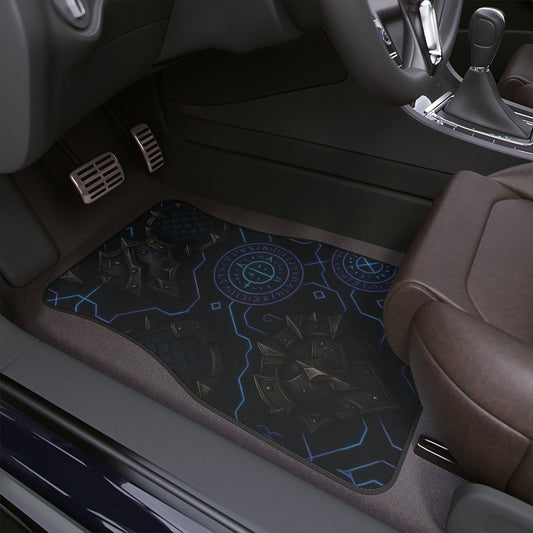 Futuristic Car Floor Mat, 1pc, Stylish Vehicle Interior Accessory, Modern Car Decor, Gift for Car Lovers, Unique Design
