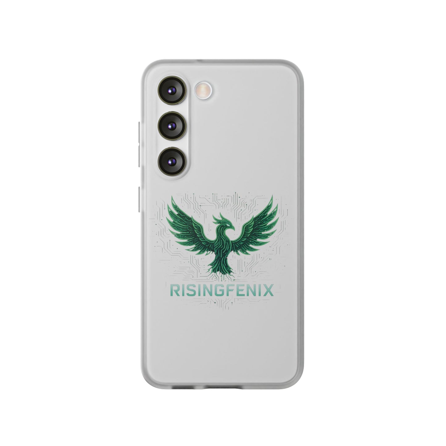 Phoenix Rising Flexi Case, Stylish Phone Cover, Trendy Tech Accessory, Gift for Tech Lovers, Unique Protector