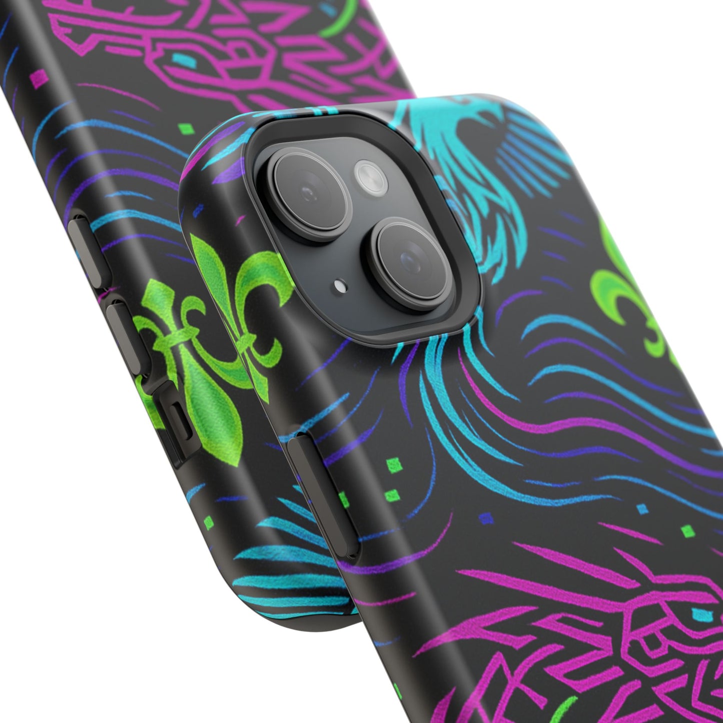 Dynamic Dragon Magnetic Phone Case | Colorful Floral Design | Gift for Gamers, Fantasy Lovers, Halloween, Unique Accessories