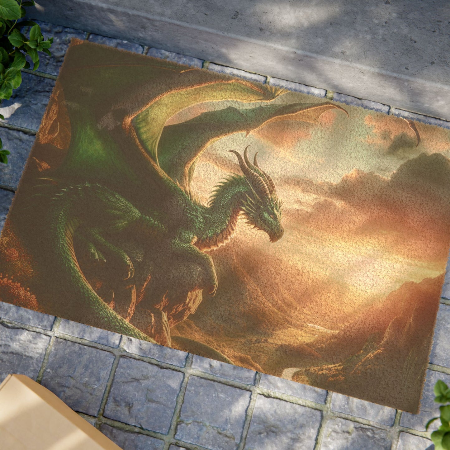 Fantasy Dragon Doormat, Home Decor, Entrance Rug, Gift for Fantasy Lovers, Dragon Lover Gift, Magical Welcome Mat