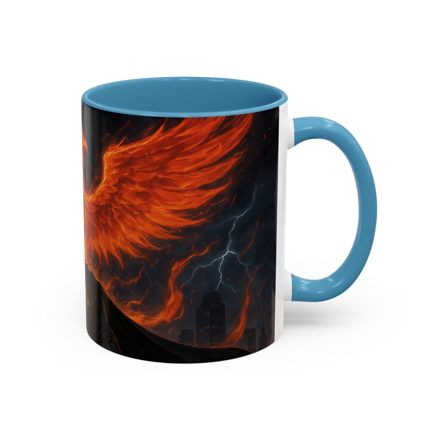 Mythical Phoenix Accent Coffee Mug, Fantasy Gift, Hot Beverage Cup, Cozy Home Decor, Unique Gift for Her