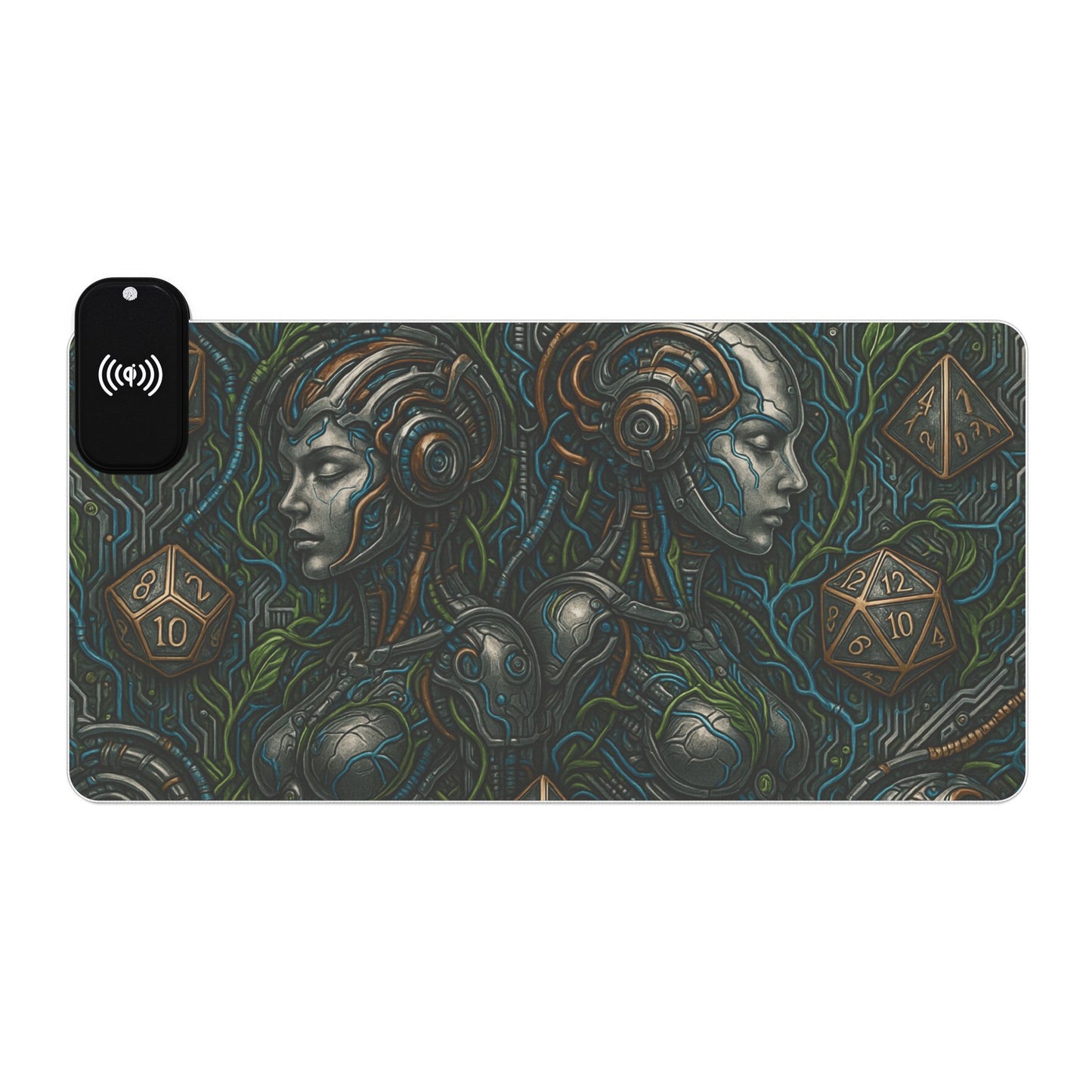LED Gaming Mouse Pad - Futuristic Design with Wireless Charging, Desk Decor, Gamer Accessories, Gaming Setup, Gift for Gamers, Tech [...]