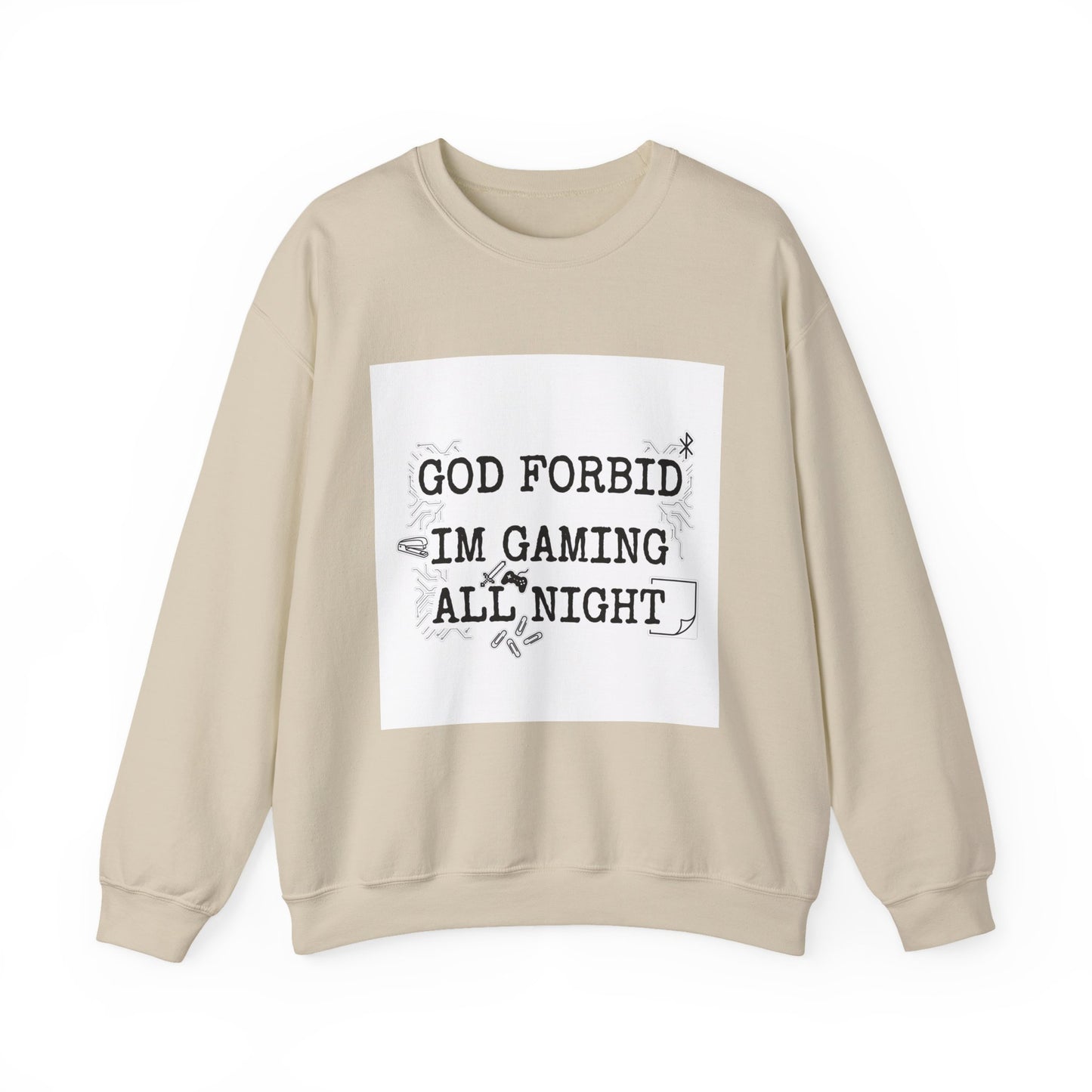God Forbid I'm Gaming All Night Sweatshirt | sarcastic shirt, 90s aesthetic humor