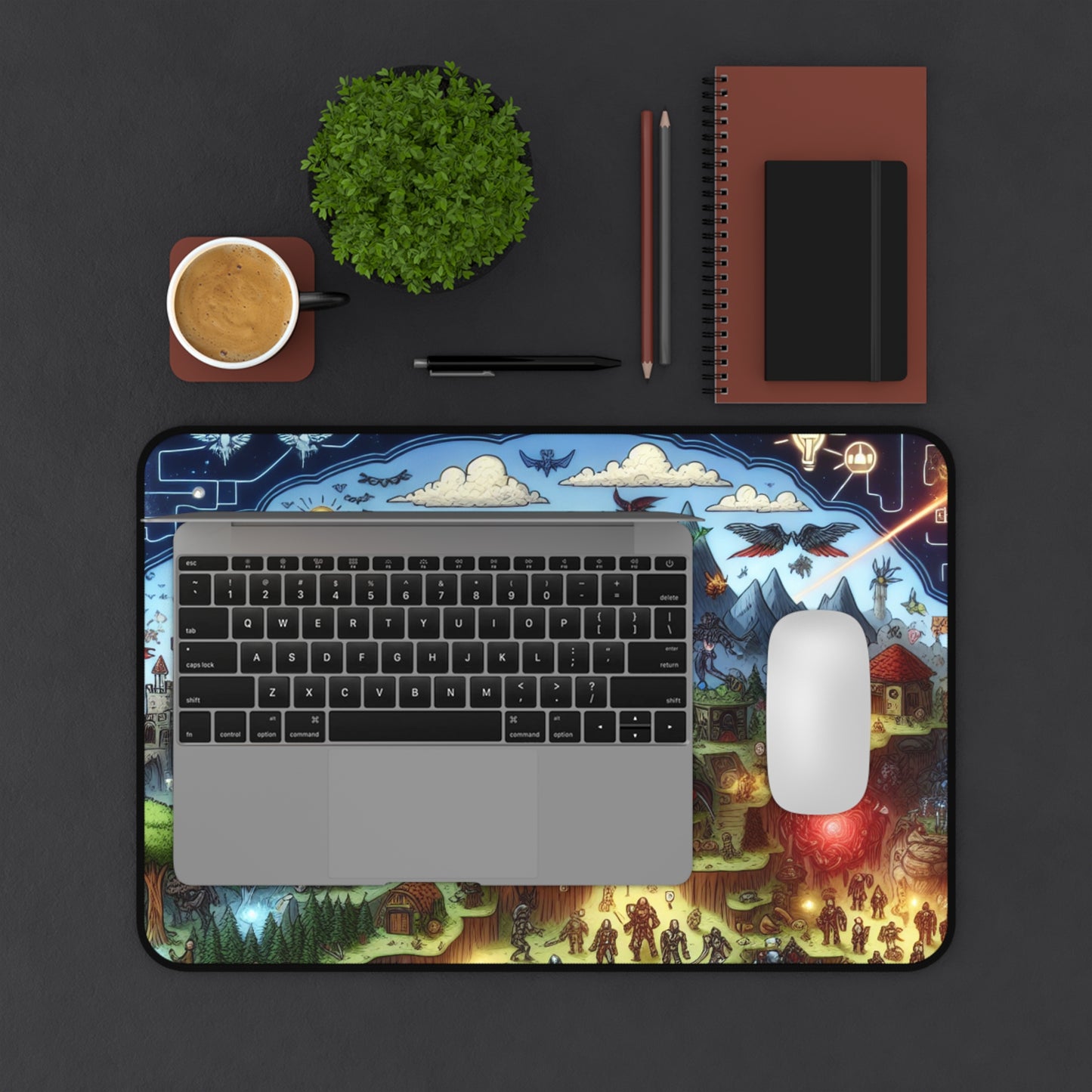 Fantasy Adventure Desk Mat | Gaming Mouse Pad | Office Decor | Gift for Gamers | Unique Desk Accessory | Fantasy World