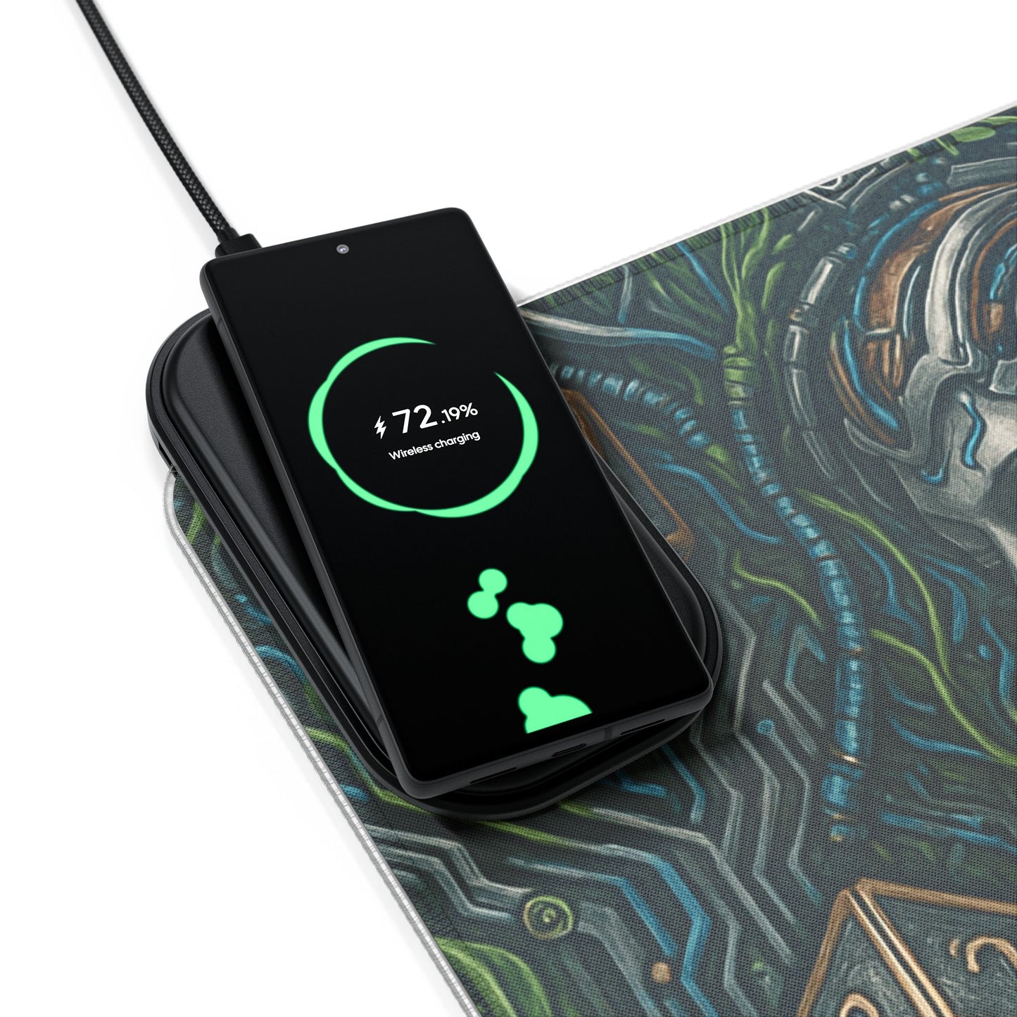 LED Gaming Mouse Pad - Futuristic Design with Wireless Charging, Desk Decor, Gamer Accessories, Gaming Setup, Gift for Gamers, Tech [...]
