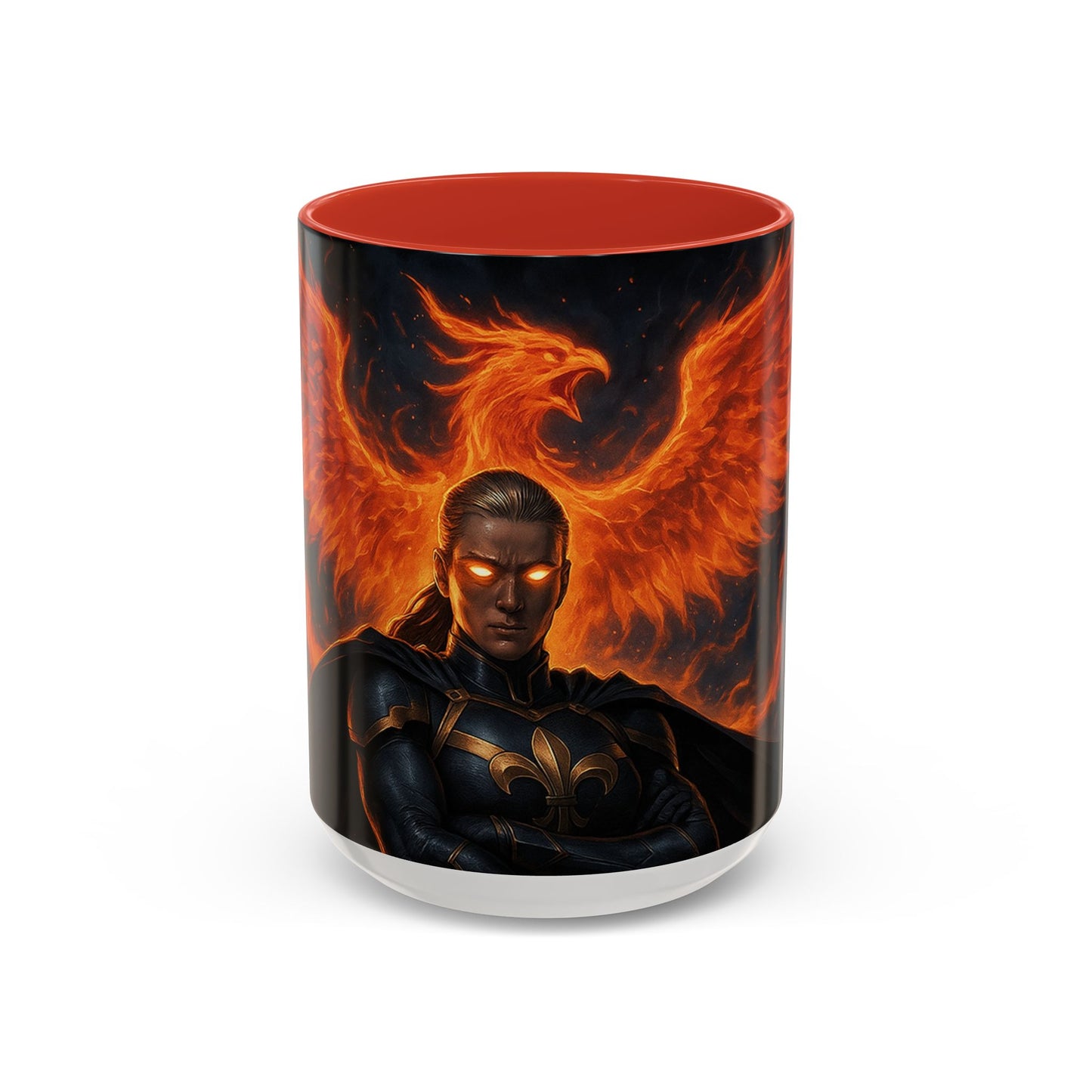 Mythical Phoenix Accent Coffee Mug, Fantasy Gift, Hot Beverage Cup, Cozy Home Decor, Unique Gift for Her