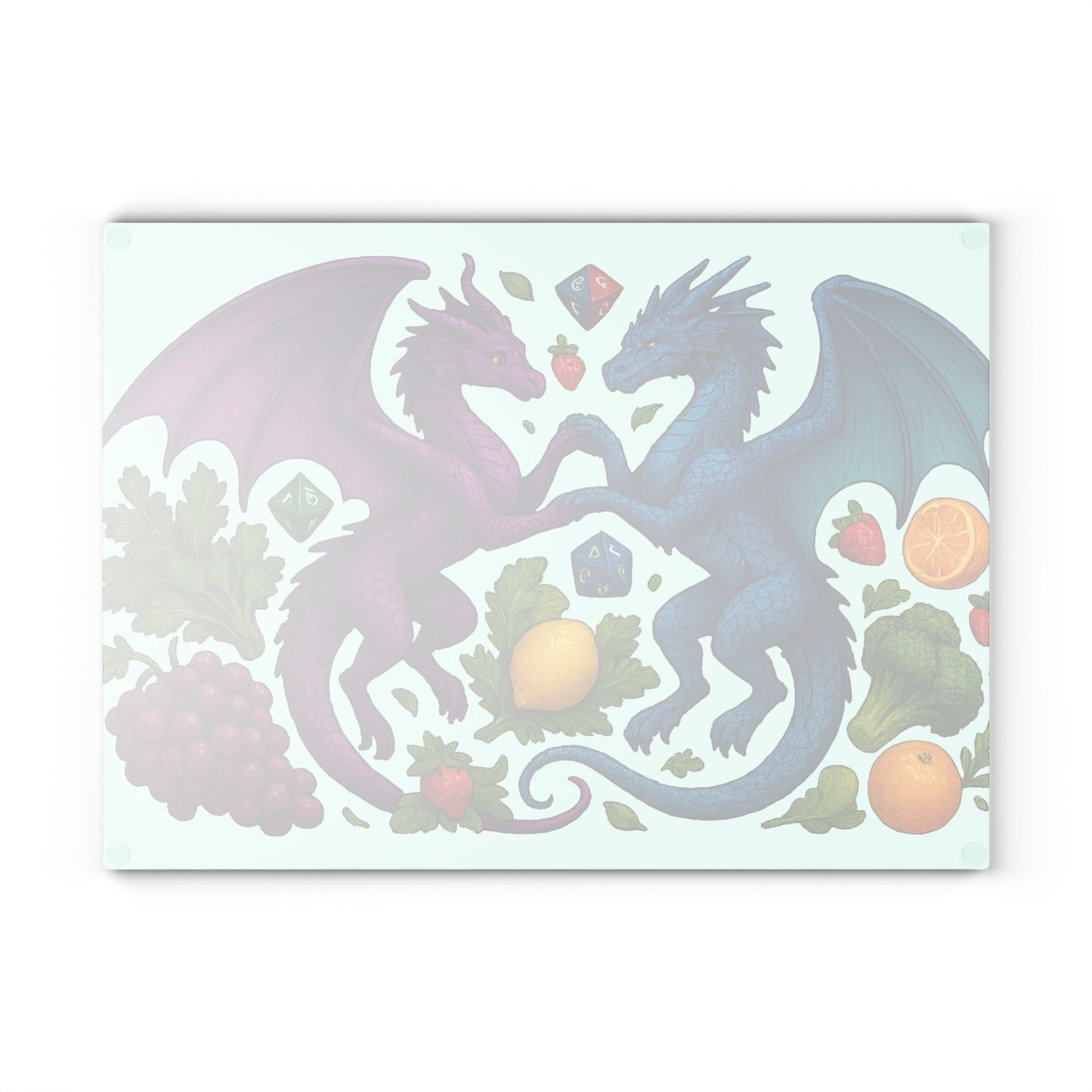 Fantasy Dragon Glass Cutting Board - Ideal Gift for Chefs, Gamers, Art Lovers, Housewarming, Kitchen Decor