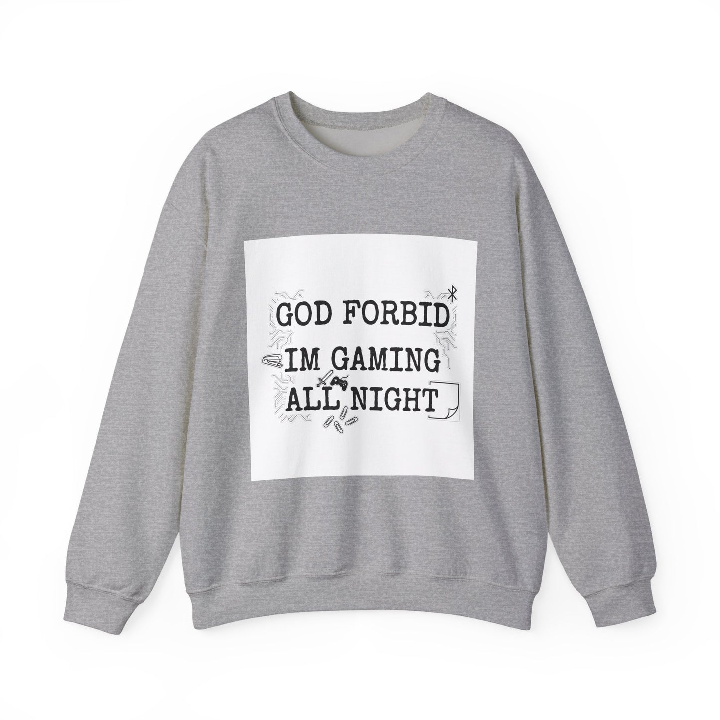God Forbid I'm Gaming All Night Sweatshirt | sarcastic shirt, 90s aesthetic humor