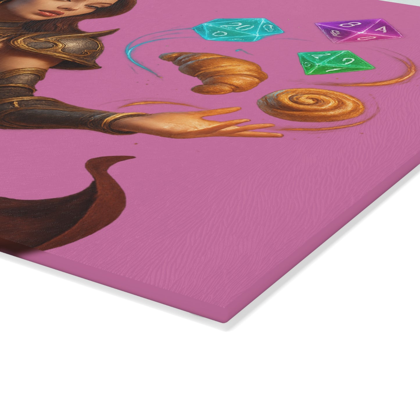 Fantasy-Themed Glass Cutting Board, Gamer Kitchen Decor, Unique Gift for Cooks, RPG Inspired Gifts, Dungeons and Dragons Kitchenware